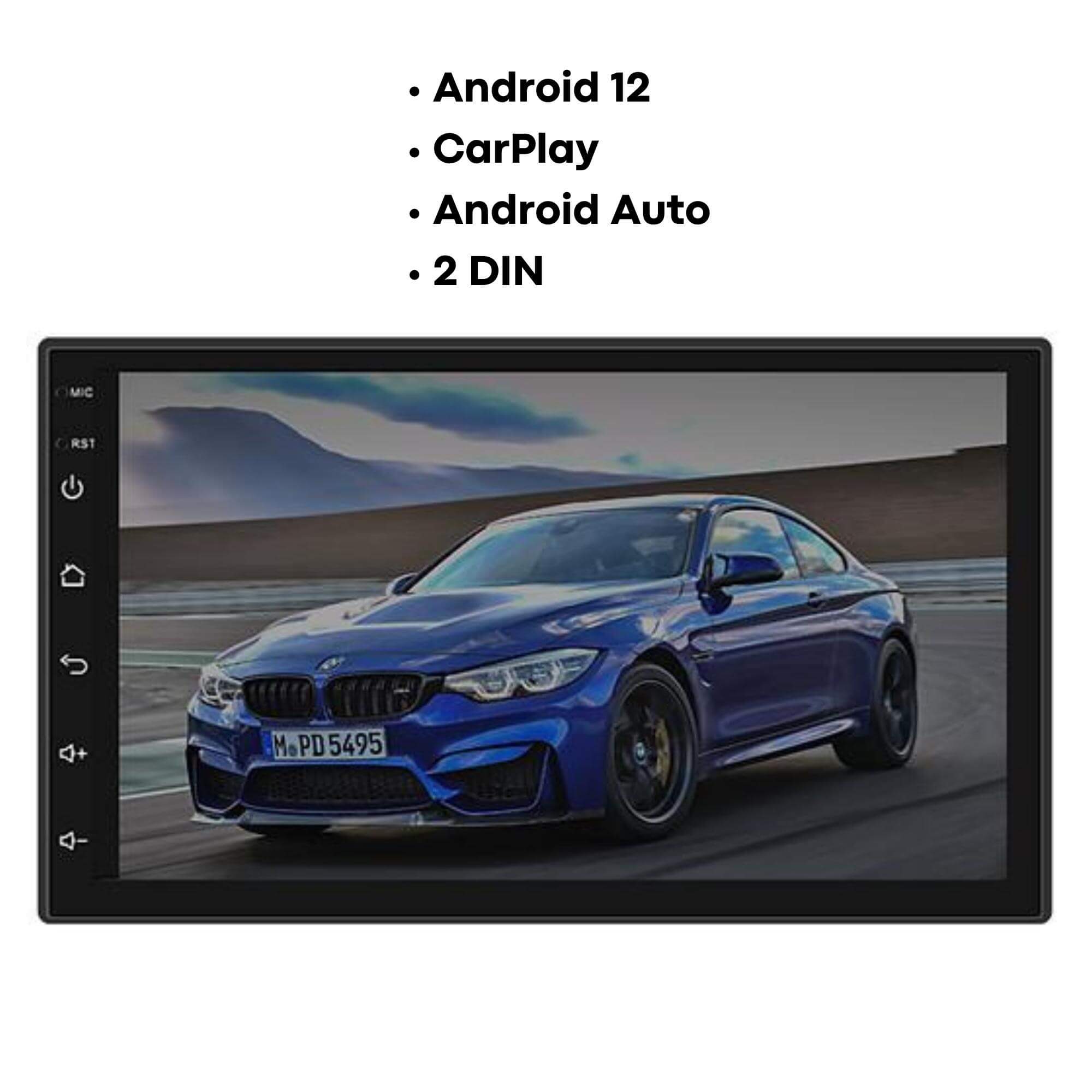 Central Multimídia Bluetooth 2 DIN Tela Touch de 7 Polegadas, CarPlay Android H-TECH - CA003