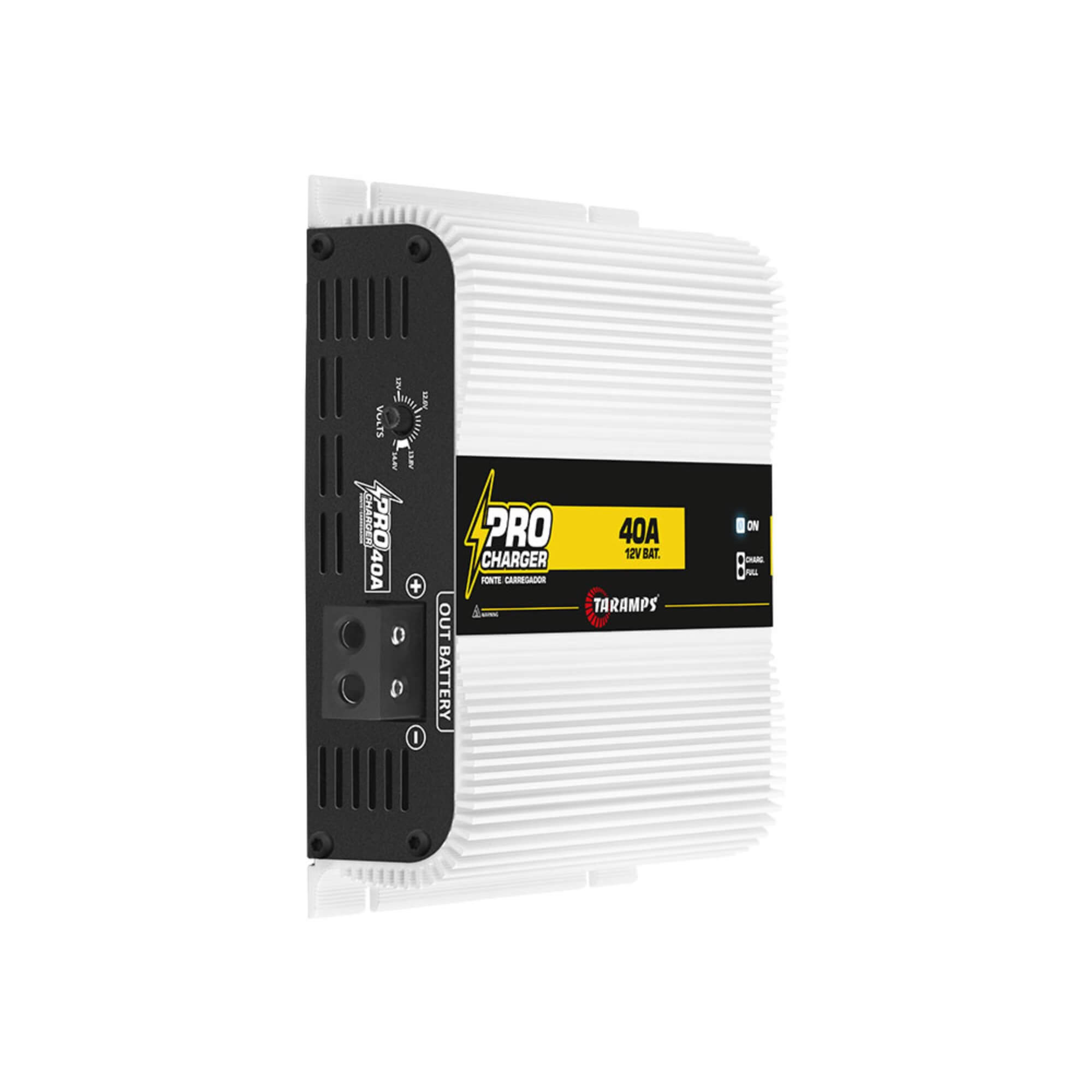 Fonte Automotiva Carregador de Bateria Pro Charger 40A 560W Som Automotivo Taramps - 900833