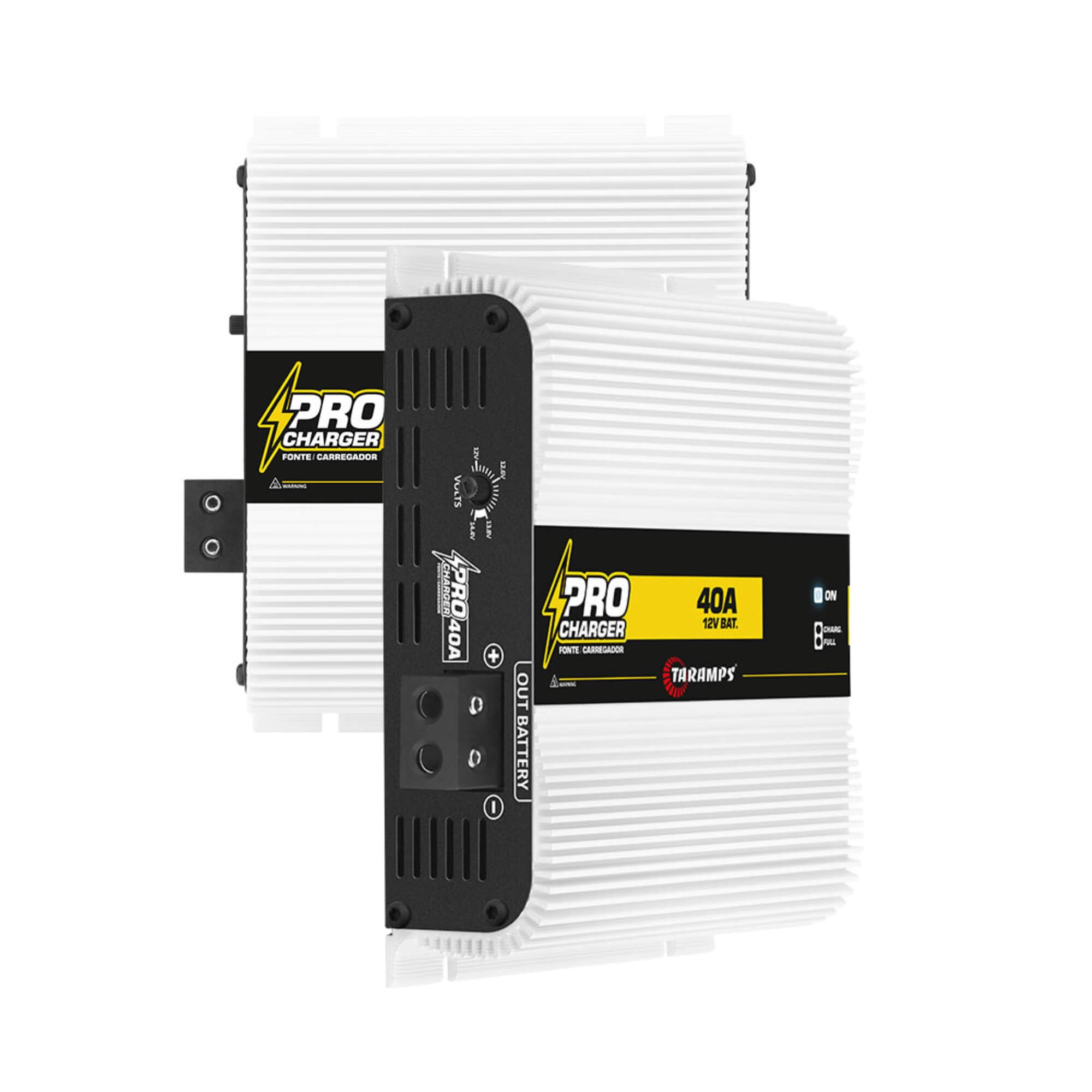 Fonte Automotiva Carregador de Bateria Pro Charger 40A 560W Som Automotivo Taramps - 900833