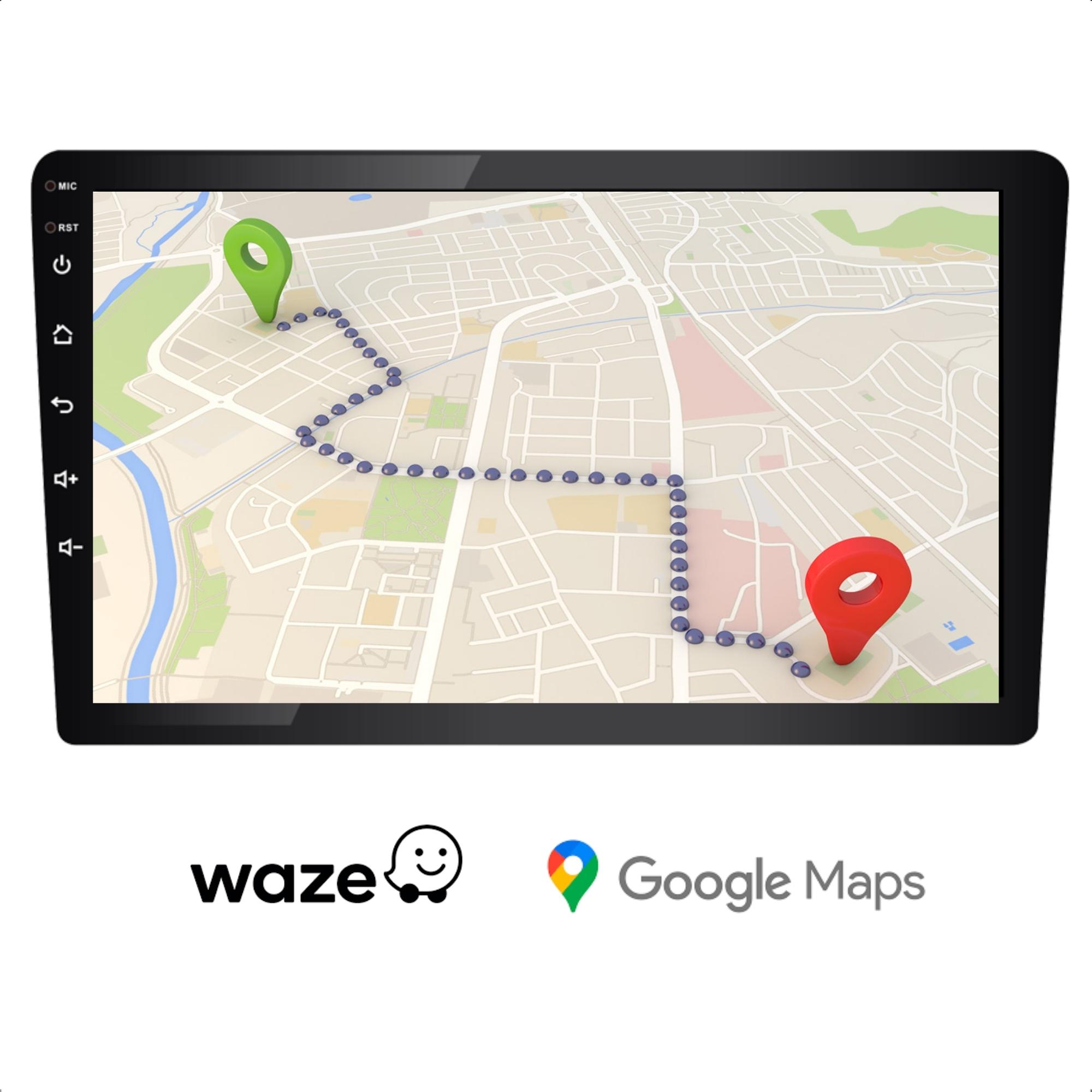 Central Multimídia Som Automotivo Roadstar Android 2 Din 9 Pol Touch Bluetooth USB GPS - RS910BR