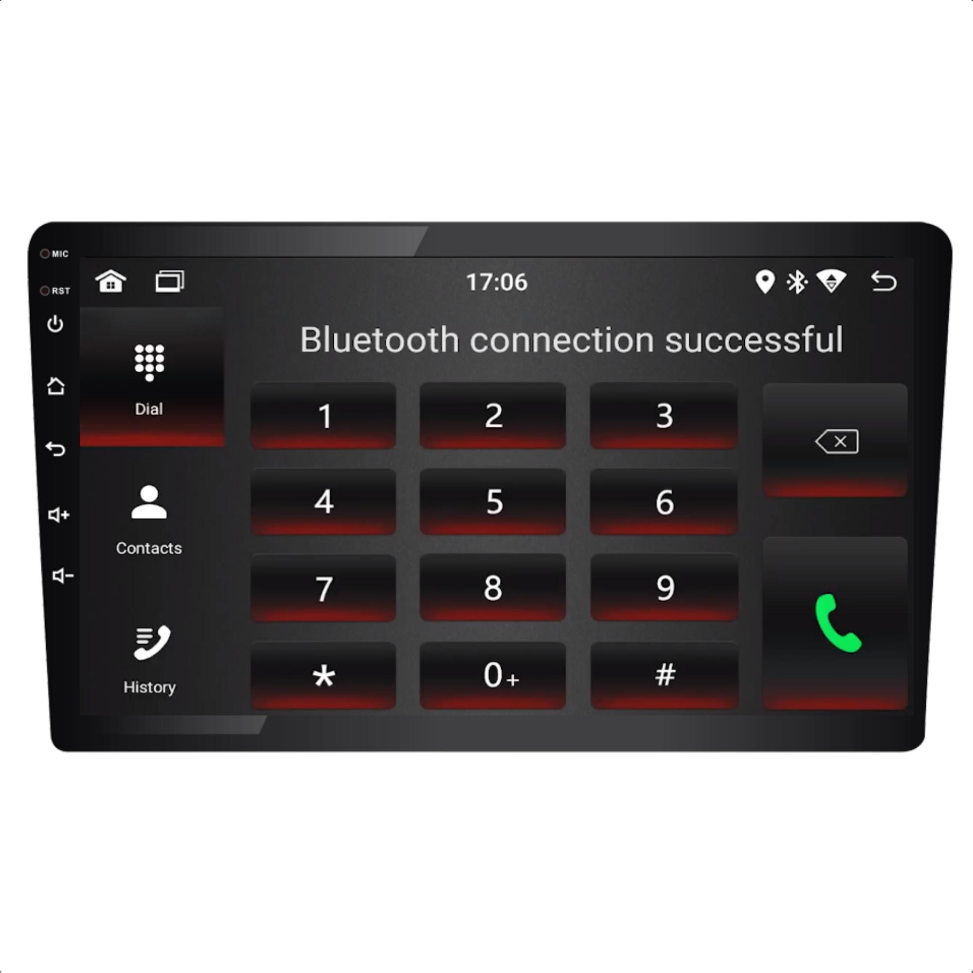 Central Multimídia Som Automotivo Roadstar Android 2 Din 9 Pol Touch Bluetooth USB GPS - RS910BR