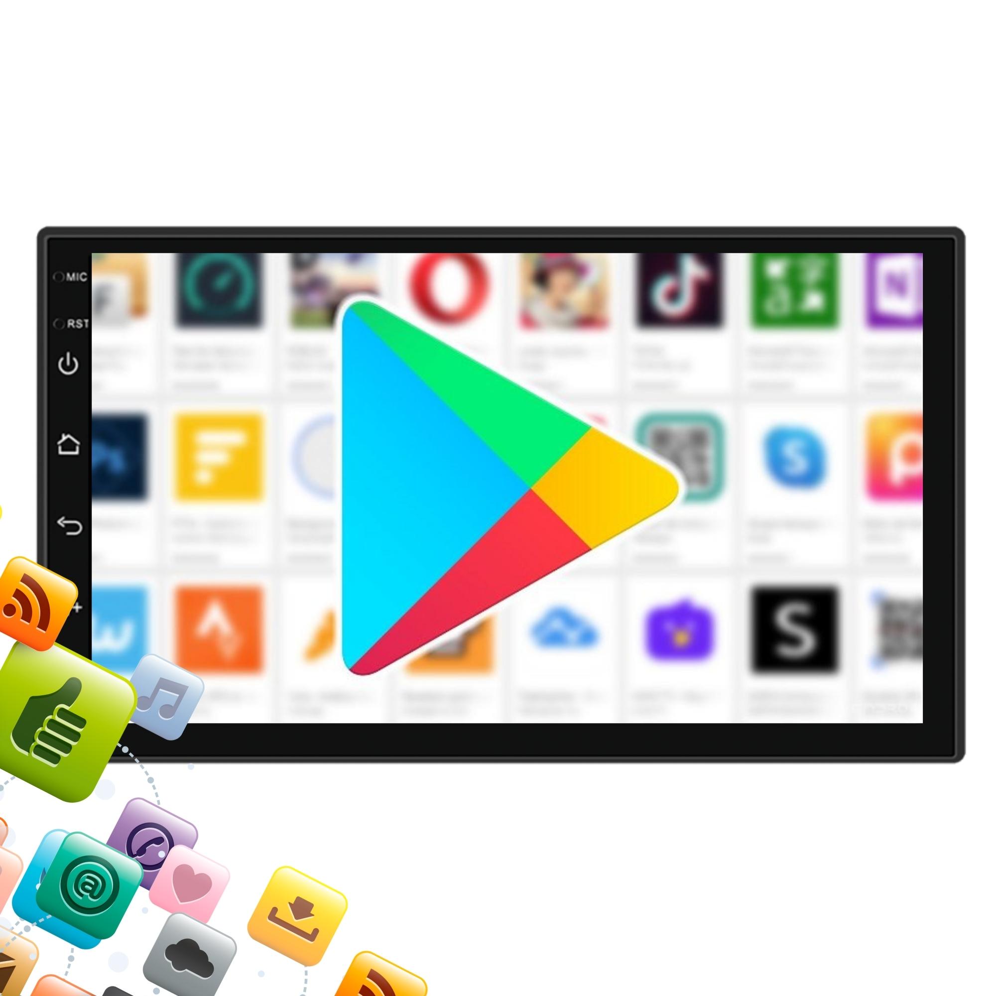 Central Multimídia Android 7pol Roadstar CarPlay AndroidAuto Rádio FM GPS BT 2+32GB Wi-Fi-RS815BR
