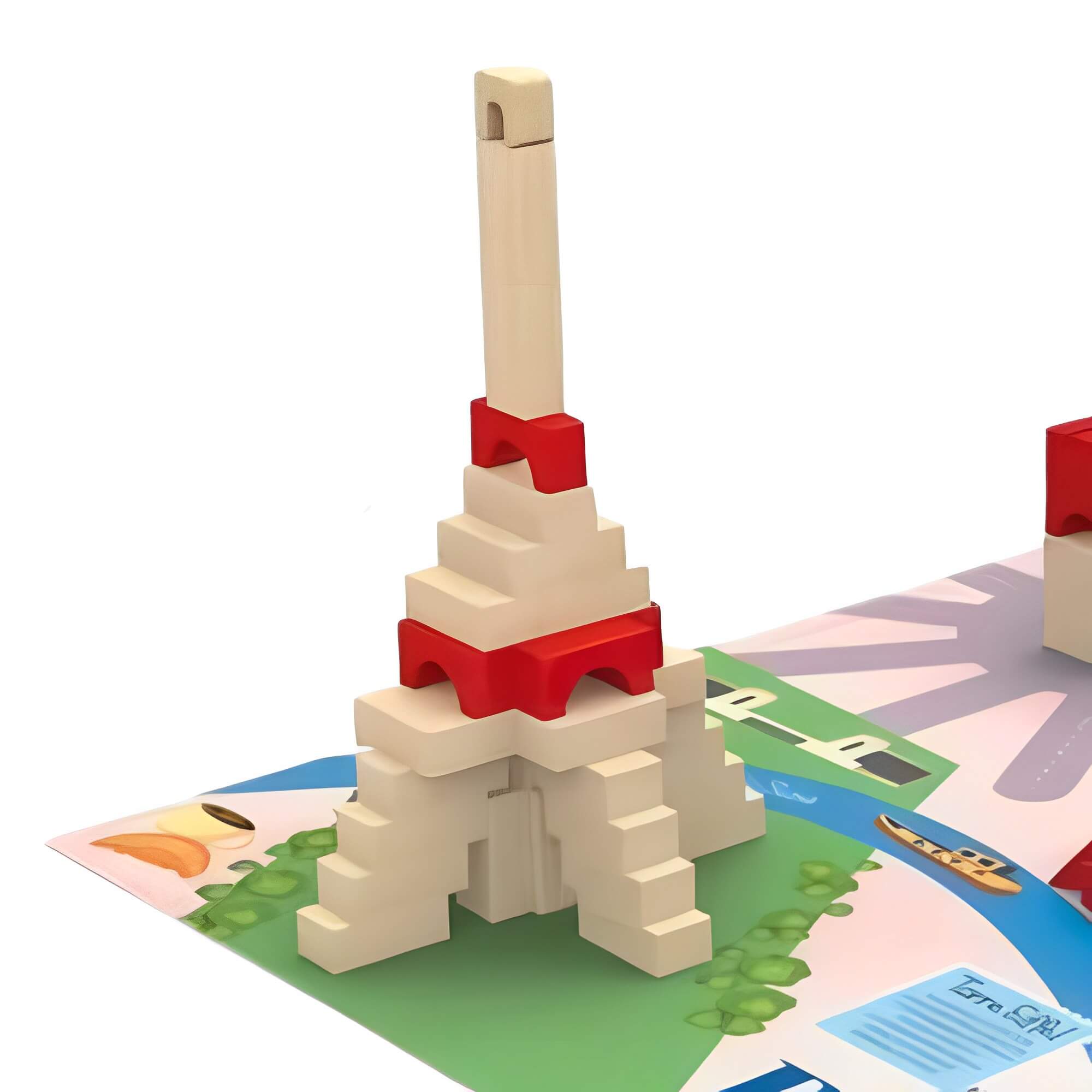 Brinquedo de Montar Infantil Brincando de Engenheiro Torre Eiffel Paris 124 Peças Xalingo - 54643
