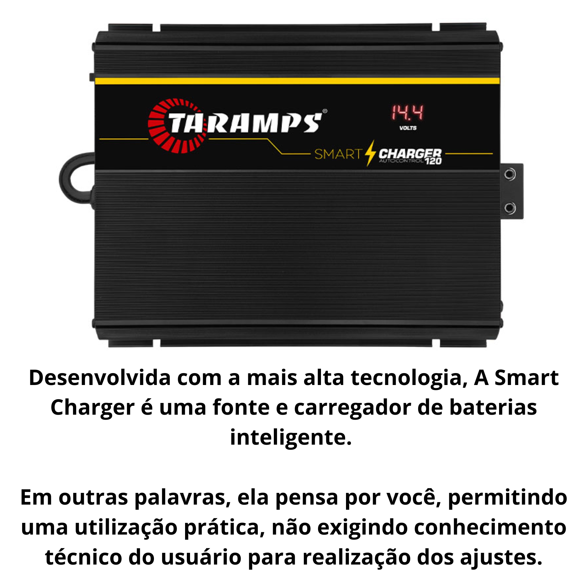 Fonte Automotiva Bivolt Automático Taramps Smart Charger 120 (3,52 KVA) 12V - 901363