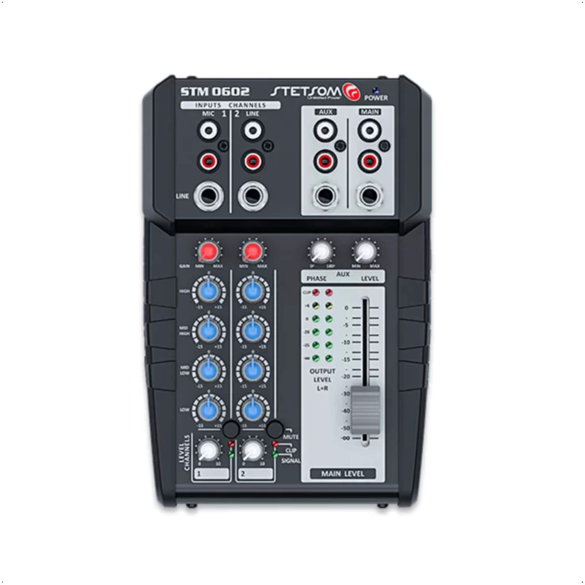 Mesa de Som 12V STM0602 2 Canais 4 Bandas De Equalização Stetsom 20541-0