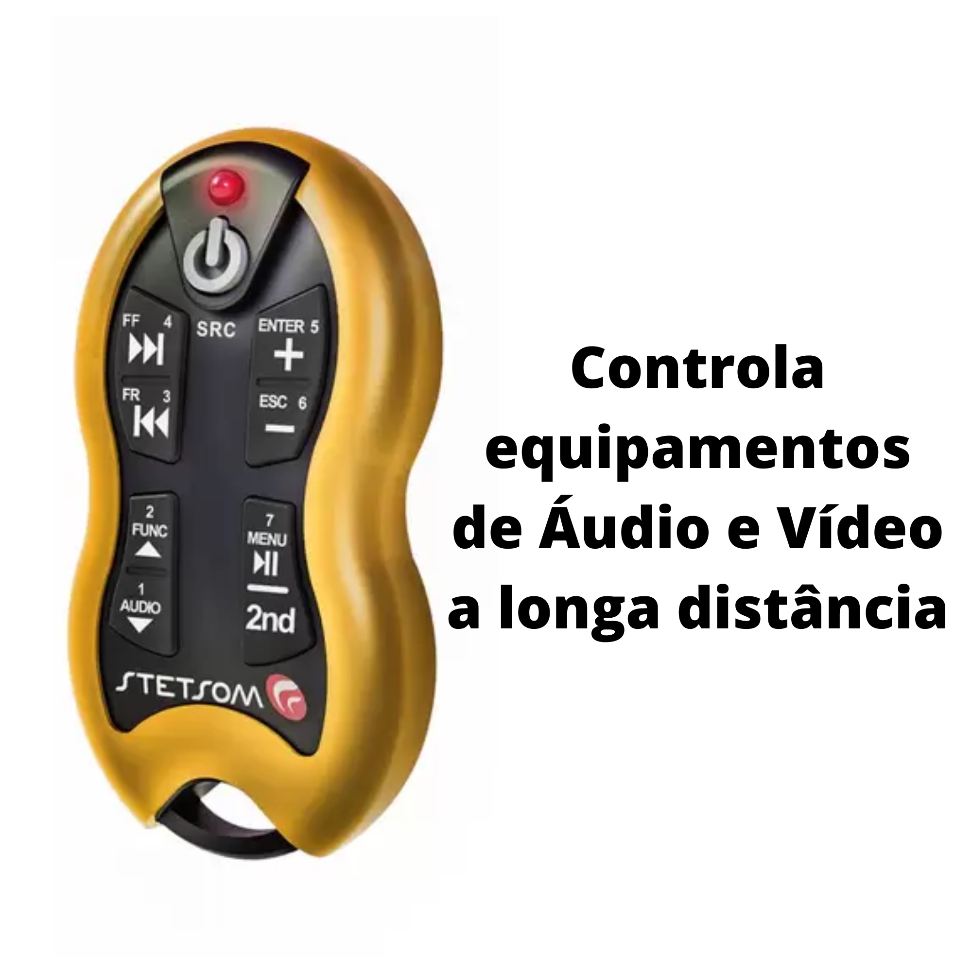 Controle Longa Distância Alcance Control SX1 16 Funções 500m Amarelo  Com Receptor Stetsom-46672