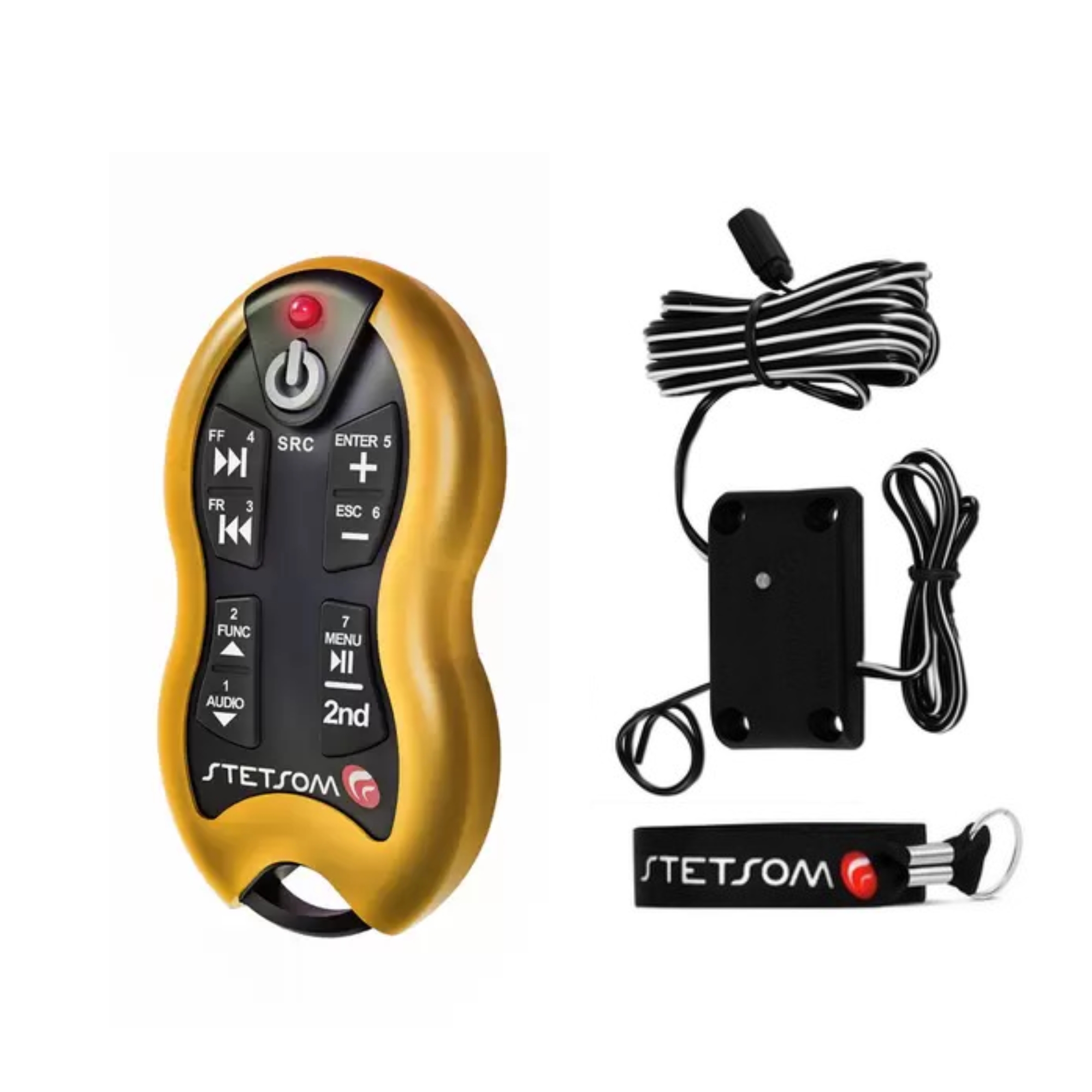 Controle Longa Distância Alcance Control SX1 16 Funções 500m Amarelo  Com Receptor Stetsom-46672