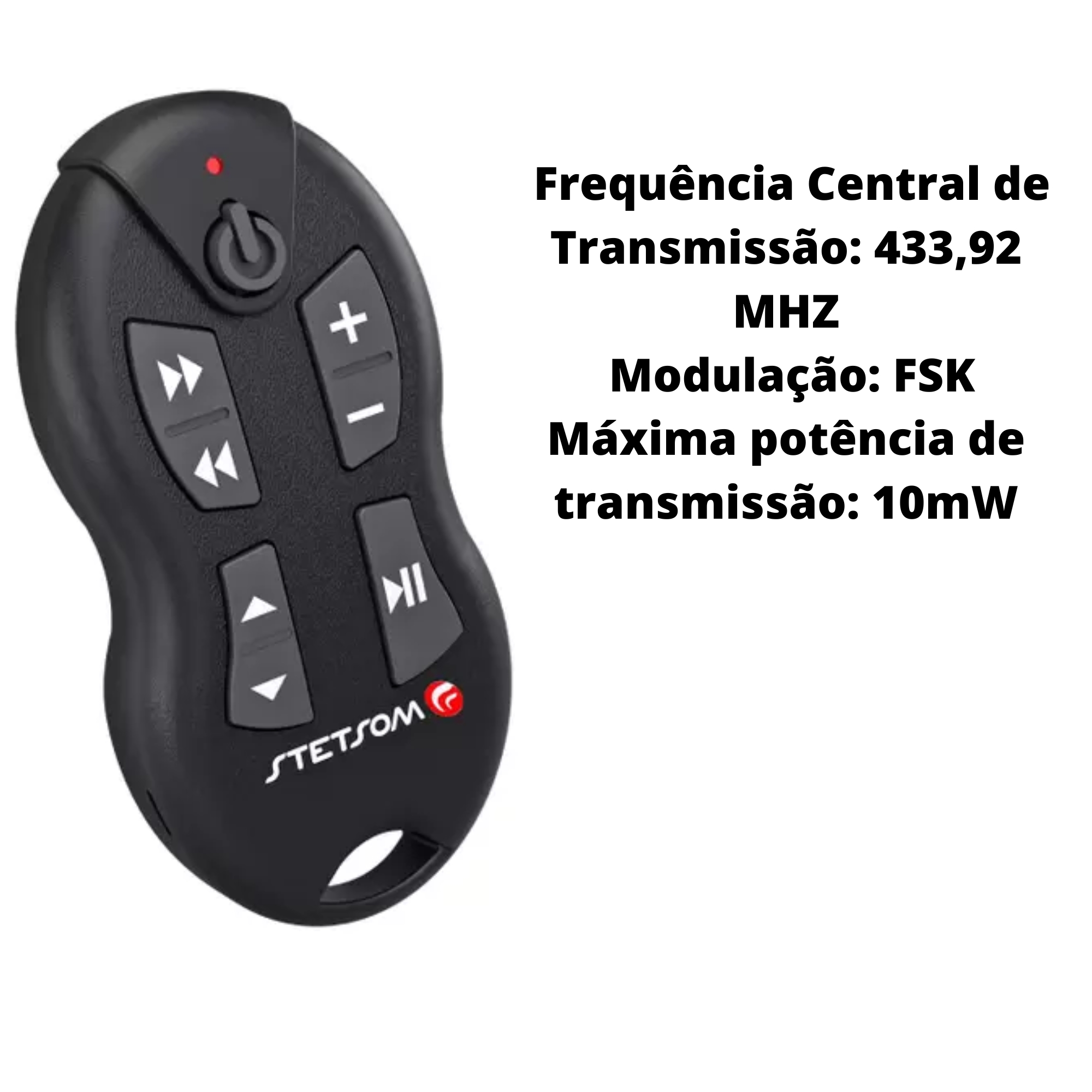 Controle Longa Distância Alcance Control SX1 8 Funções 500m Preto Com Receptor Stetsom - 46674
