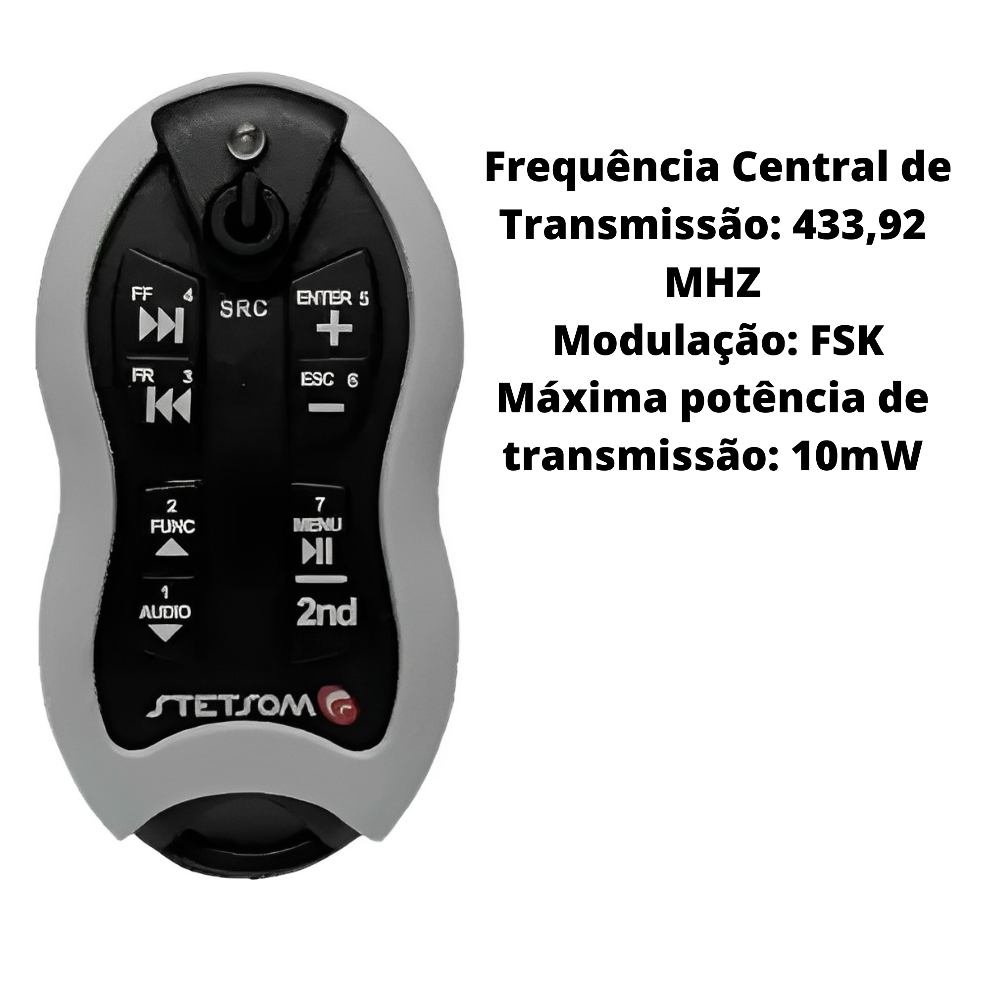 Controle Longa Distância Alcance Control SX1 8 Funções 500m Grafite Com Receptor Stetsom - 46675