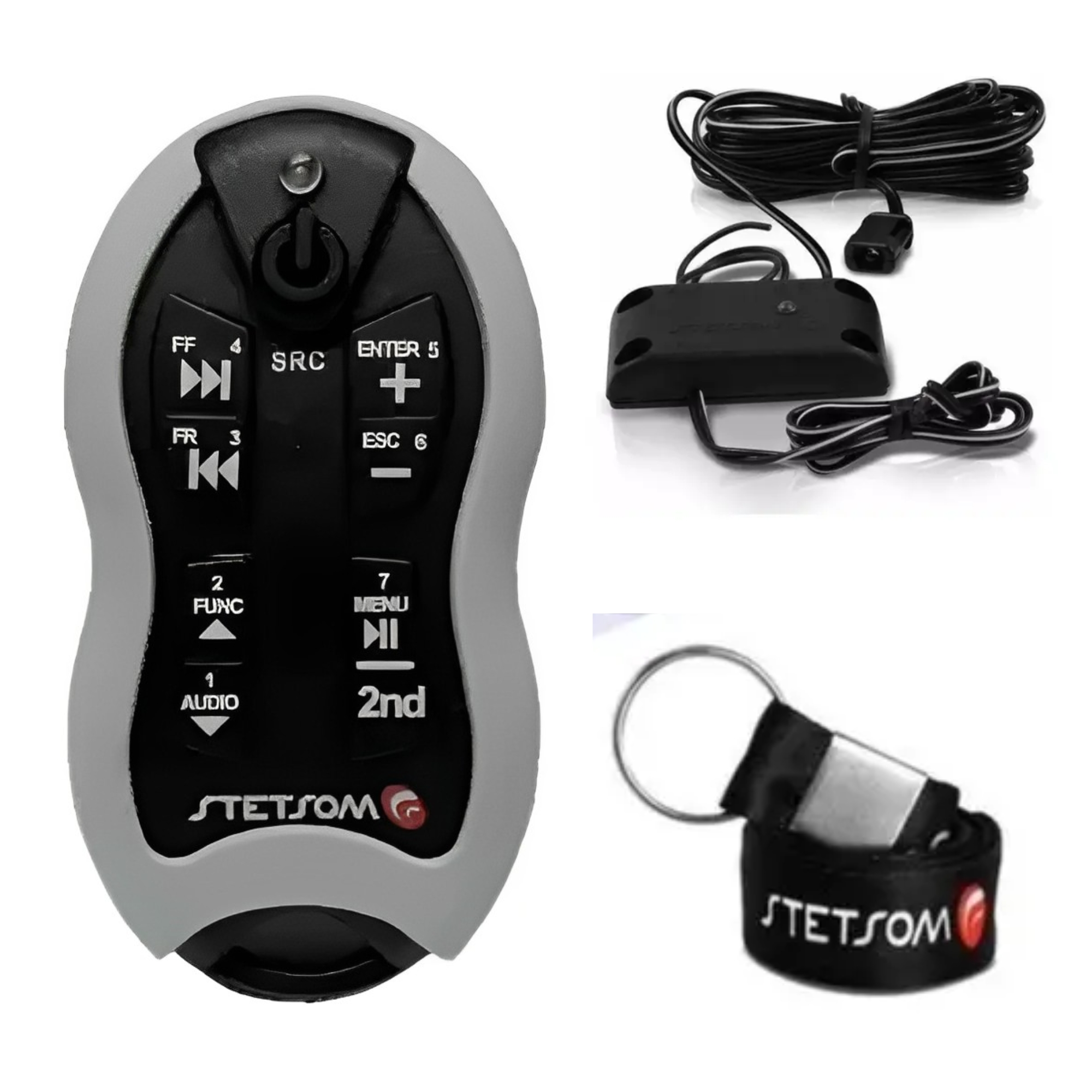 Controle Longa Distância Alcance Control SX1 8 Funções 500m Grafite Com Receptor Stetsom - 46675