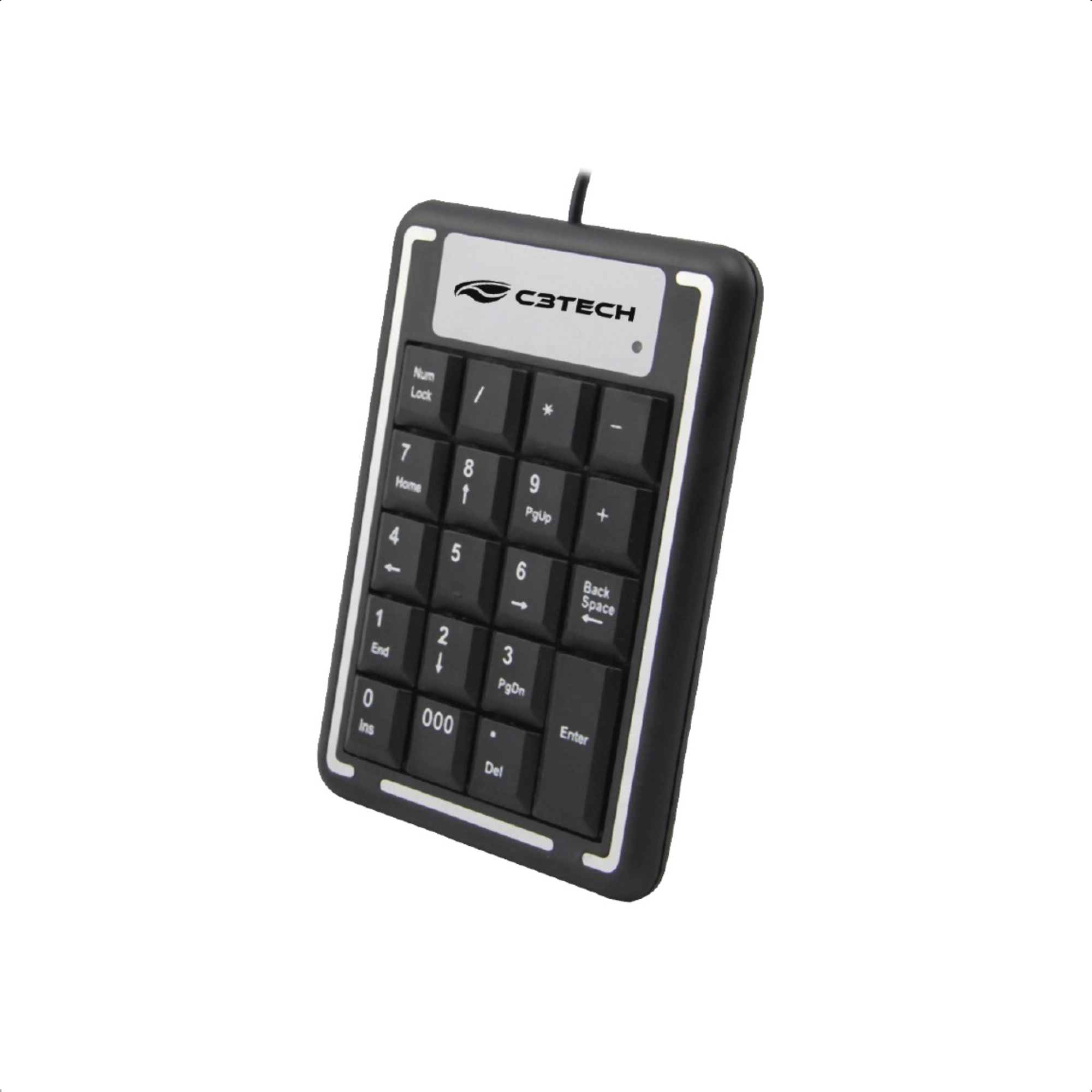 Teclado Numérico USB 1,20 Metros de Fio 19 Teclas para PC e Notebook - C3TECH KN-11BK