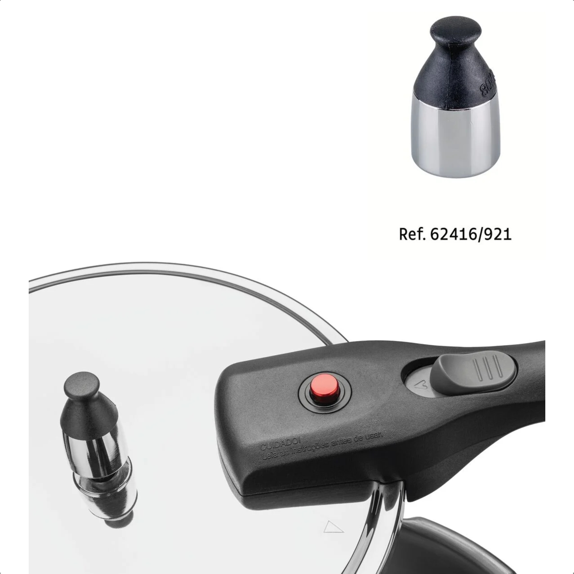 Panela de Pressão Brava em Aço Inox com Fundo Triplo 22cm 6L Tramontina - 62416220