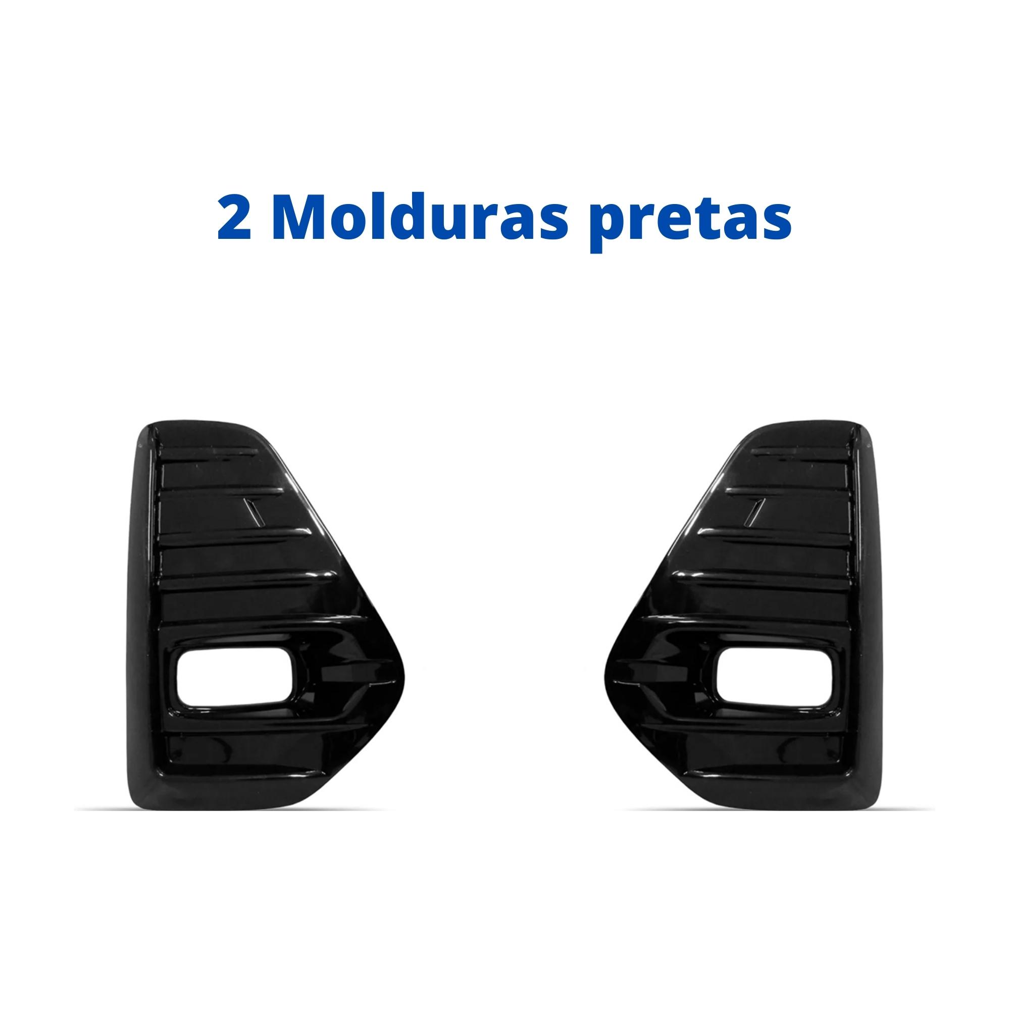 Kit Farol de Milha Kicks 2021 a 2024 Moldura Preta Botão Modelo Original Suits - STS321NS