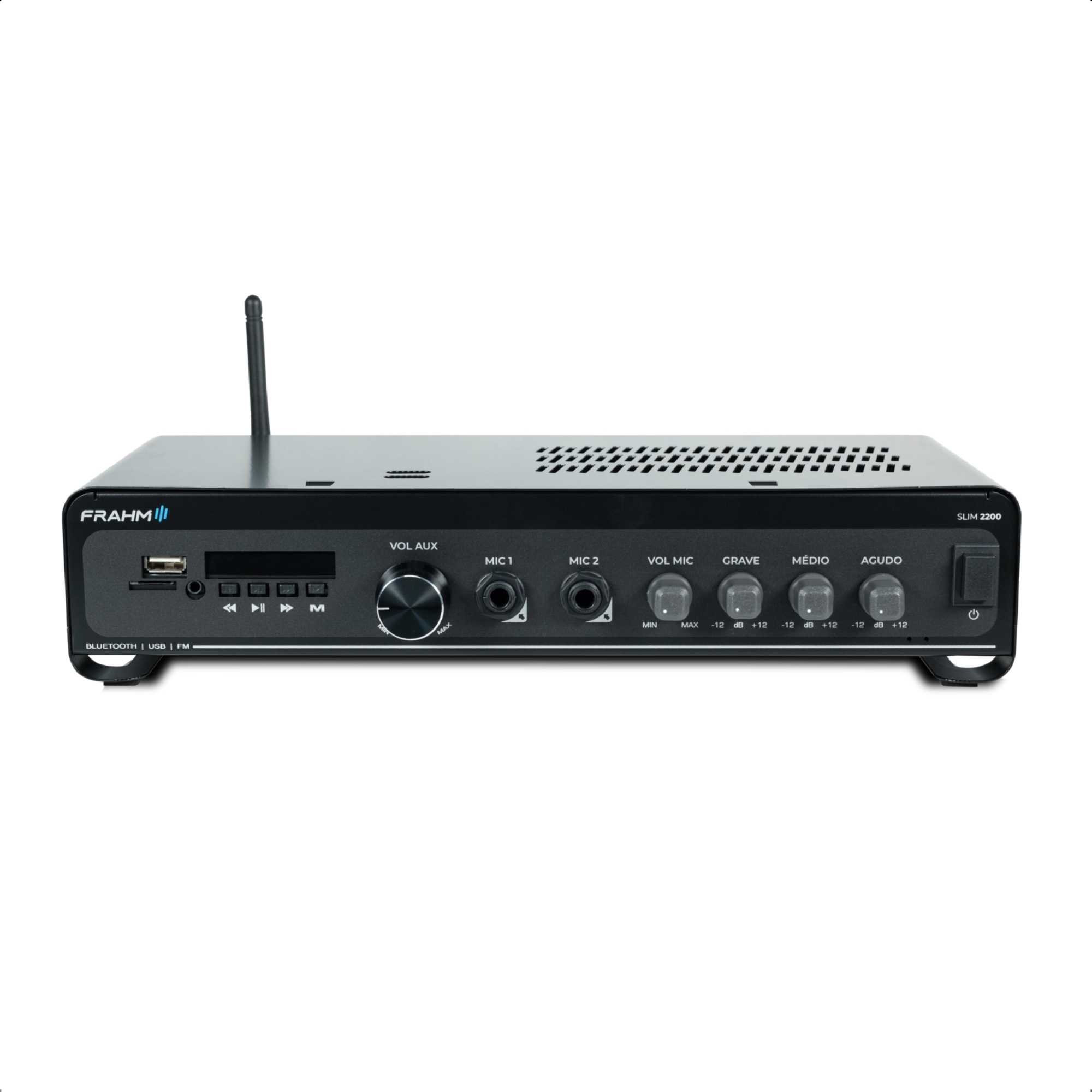 Amplificador Slim 2200 Optical G5 120 Watts RMS Potência Bivolt 90-240V Som Ambiente Frahm - 32106