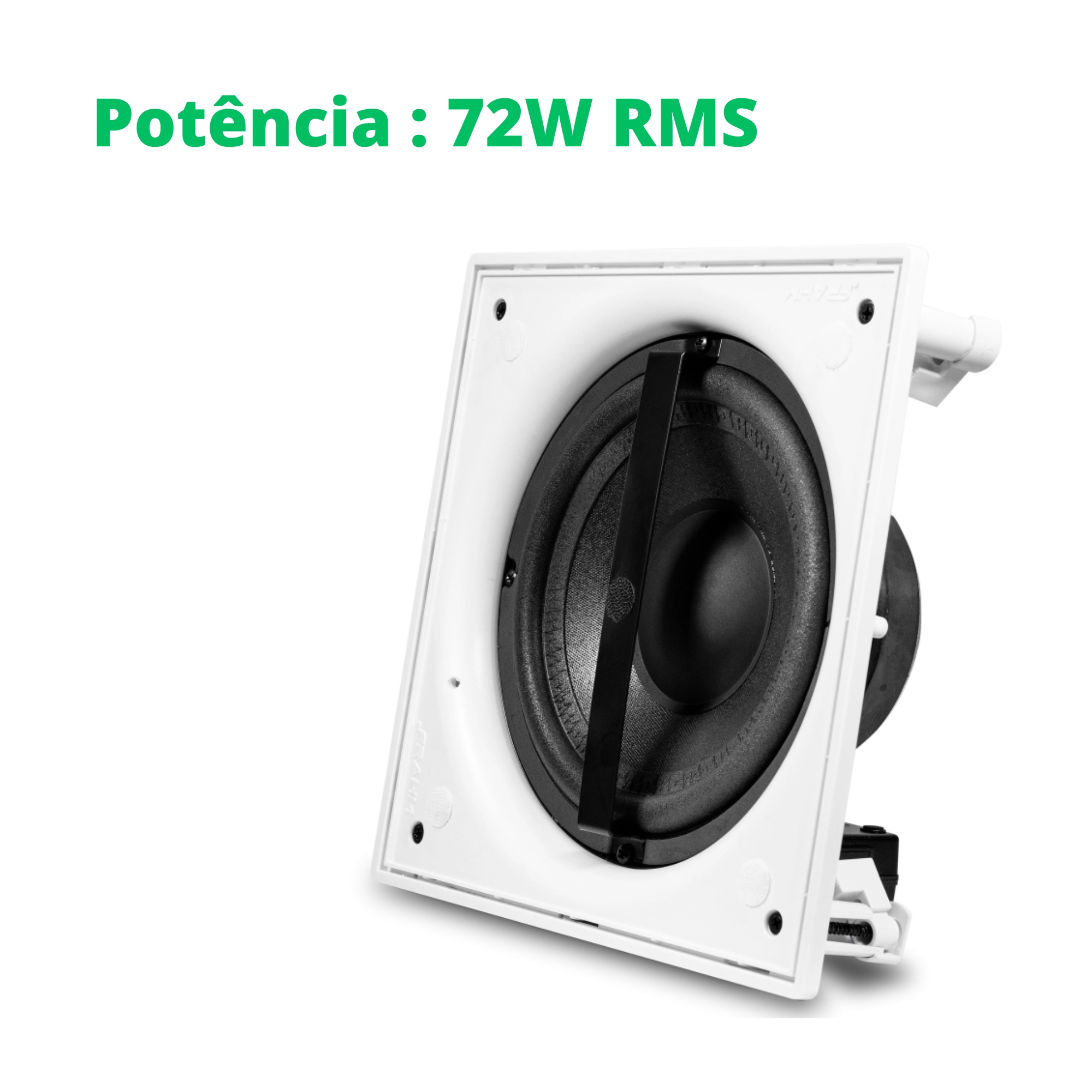 Caixa Subwoofer Teto sem Fio Wireless HS SW8 72W RMS 2,8 Ohms Bivolt Som Transmissor Frahm-32159