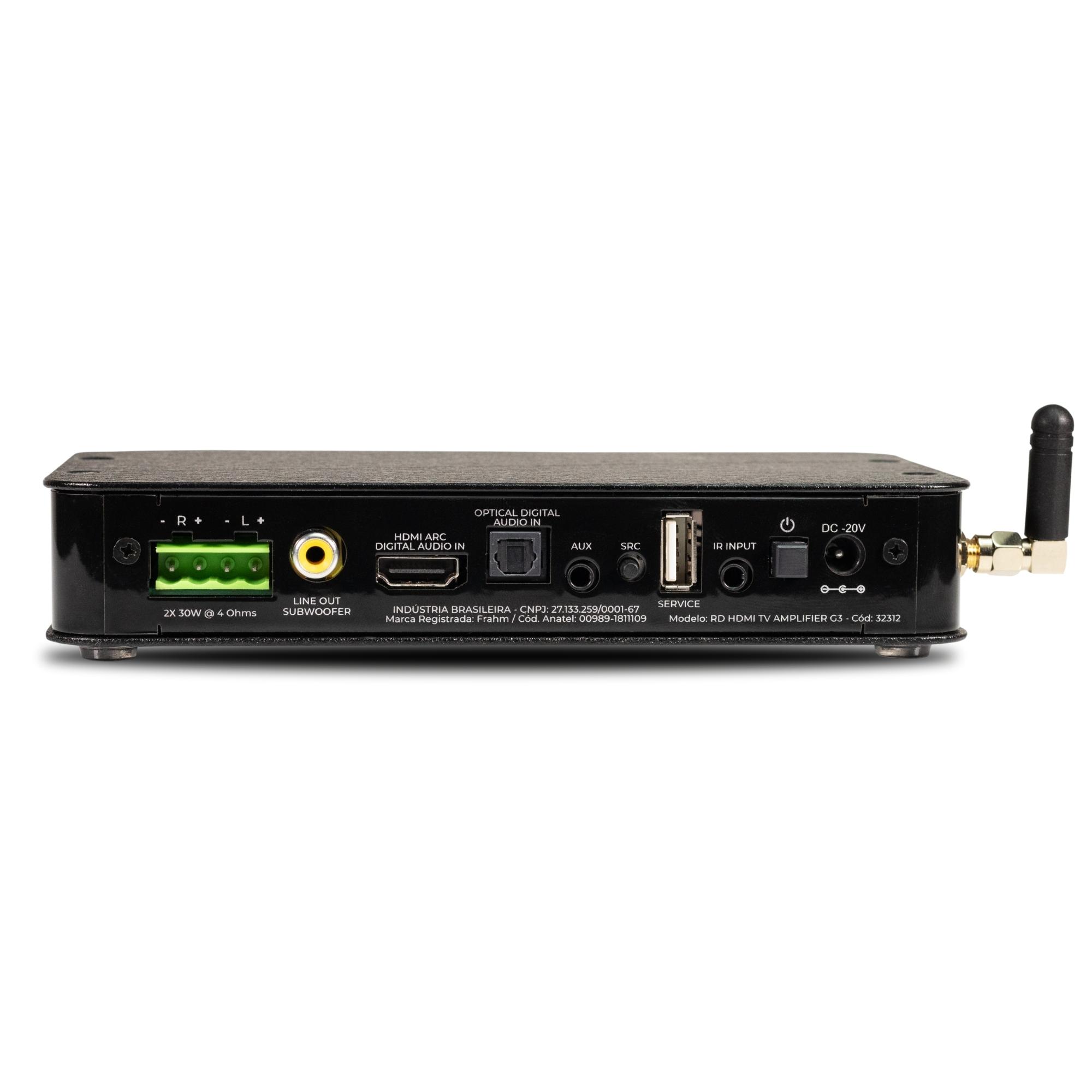 Amplificador Receiver 60W RMS Som Ambiente HDMI TV Bluetooth Bivolt RD HDMI TV G3 Frahm - 32312