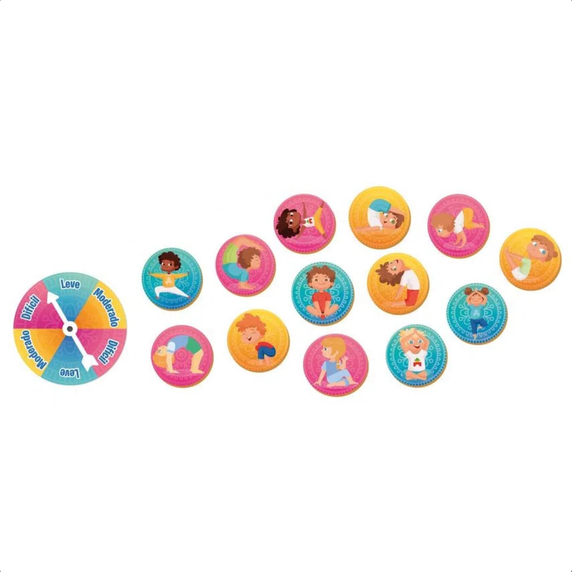 Brinquedo Jogo de Yoga para Crianças de Madeira 24 Peças com Poses para Brincar Xalingo - 17509