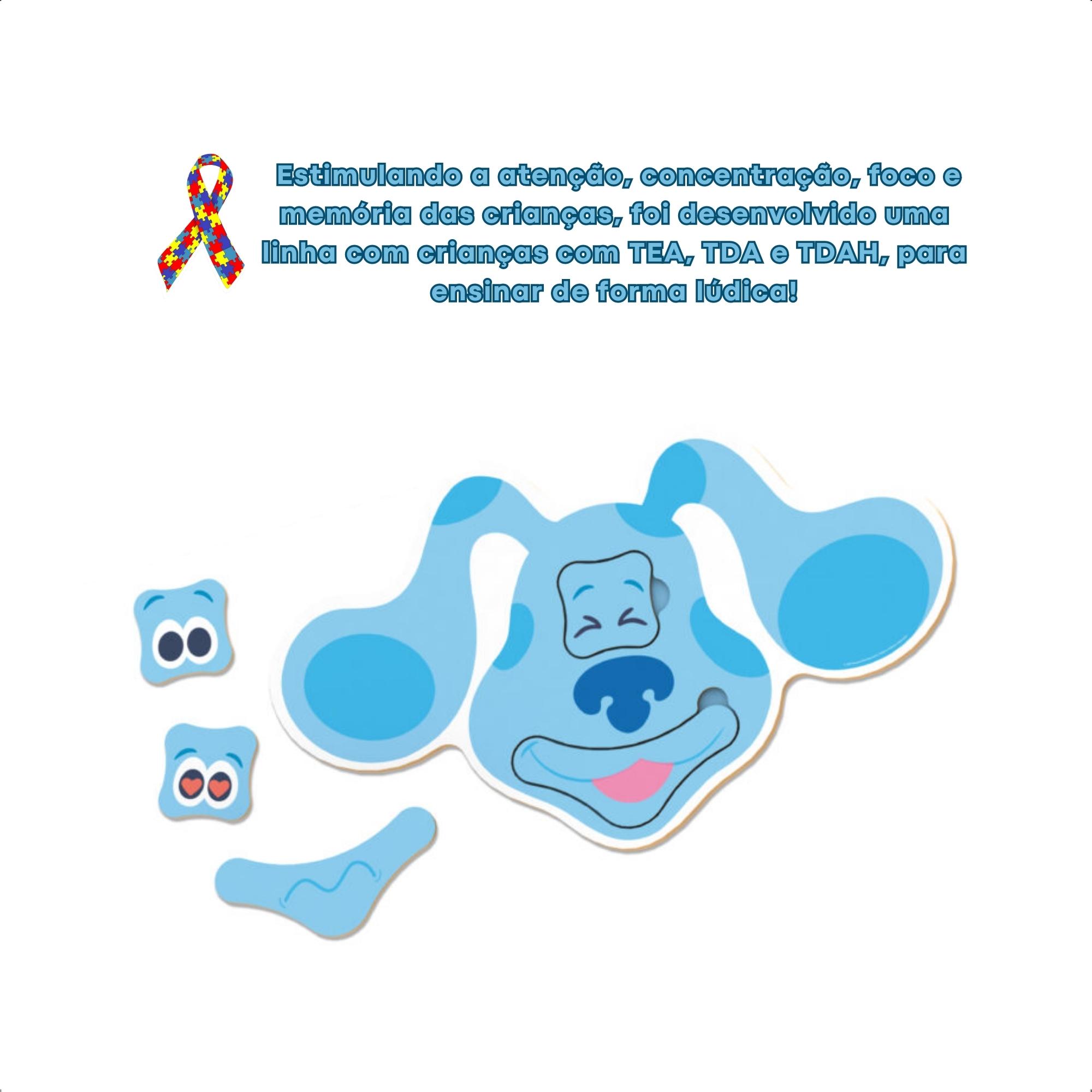 Quebra-Cabeça de Expressões Blue's Clues Desenv. Crianças c/ TEA, TDA e TDAH 20 Pç-Xalingo 55343