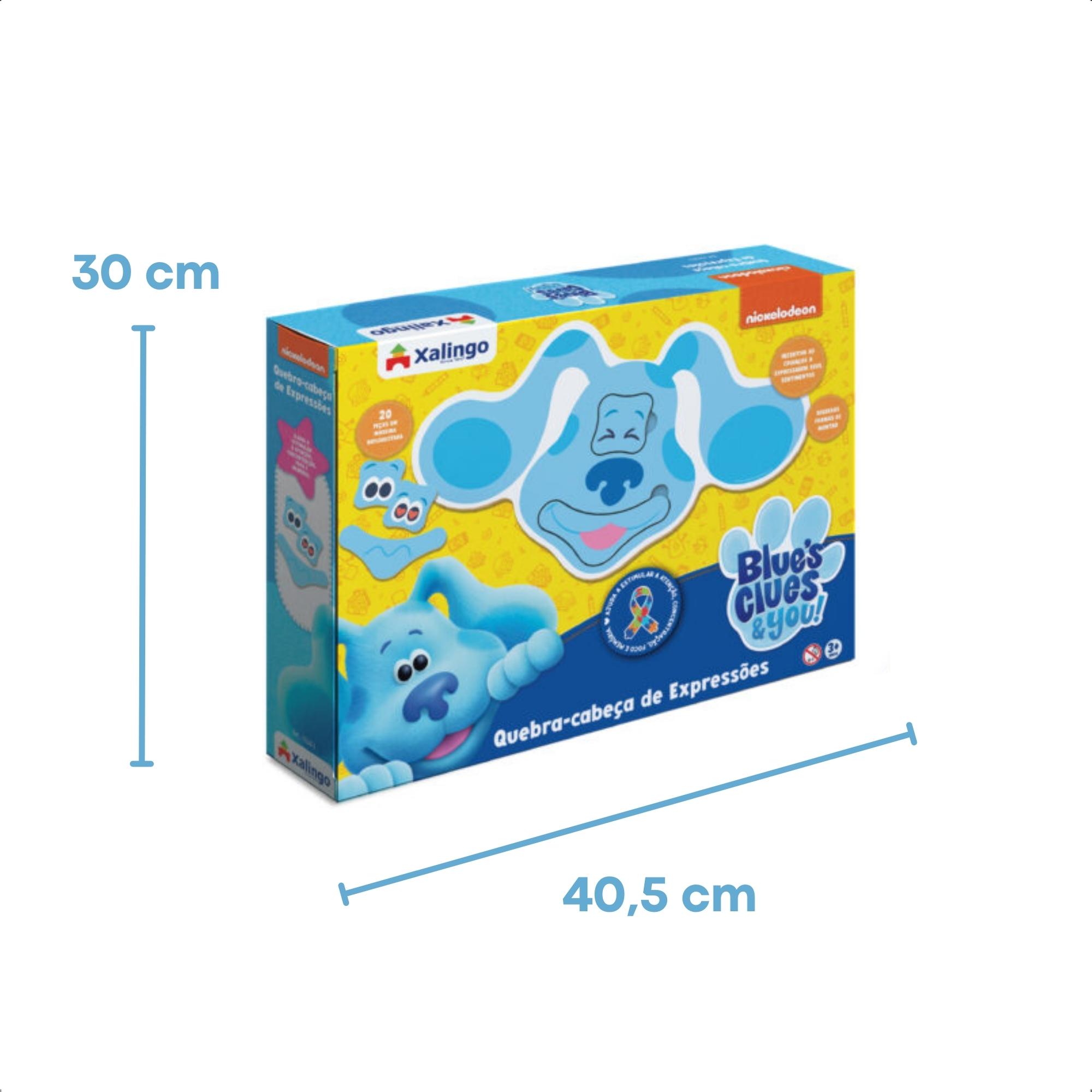Quebra-Cabeça de Expressões Blue's Clues Desenv. Crianças c/ TEA, TDA e TDAH 20 Pç-Xalingo 55343