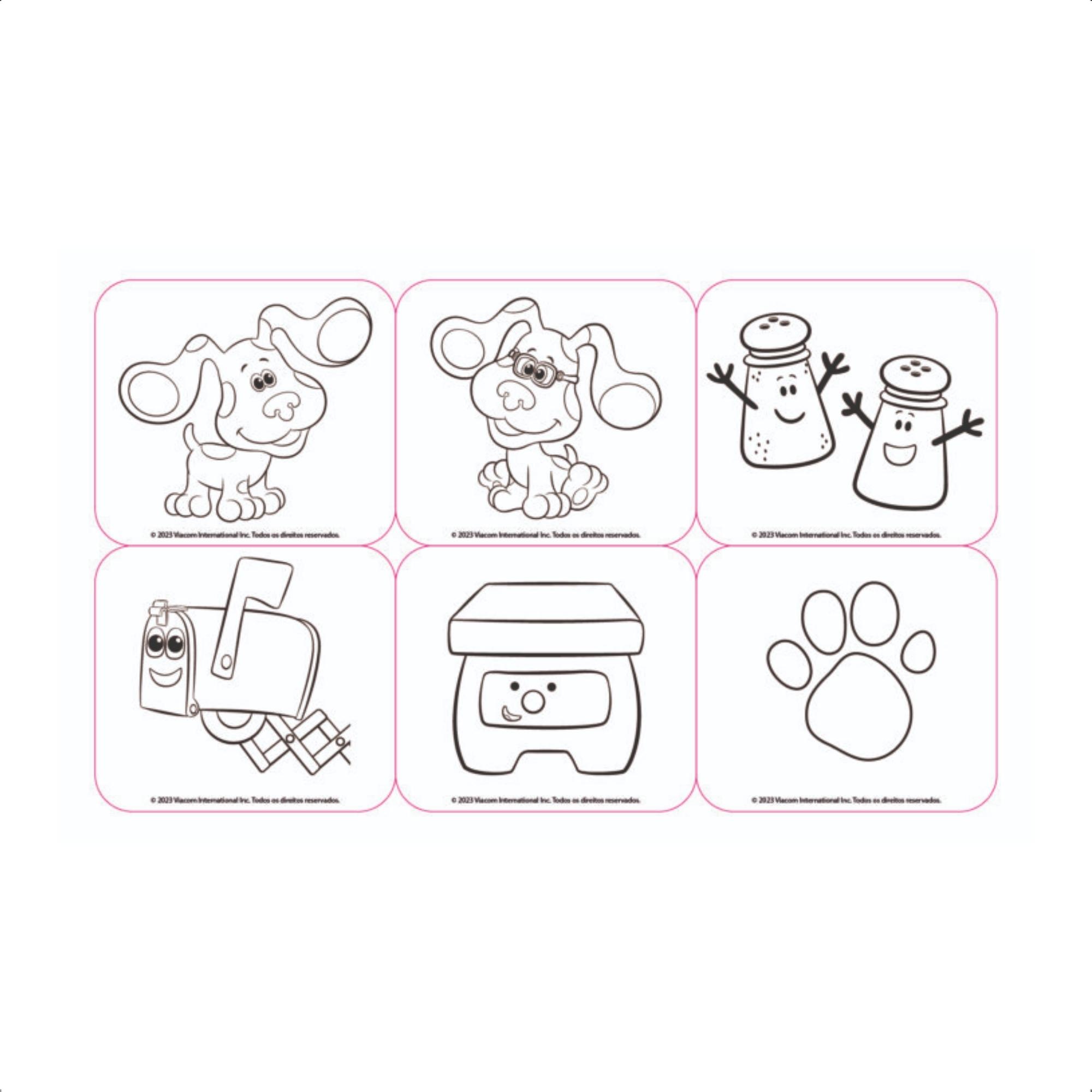 Brinquedo Conjunto de Carimbos e Atividades Blue's Clues Vários Personagens Xalingo - 55354