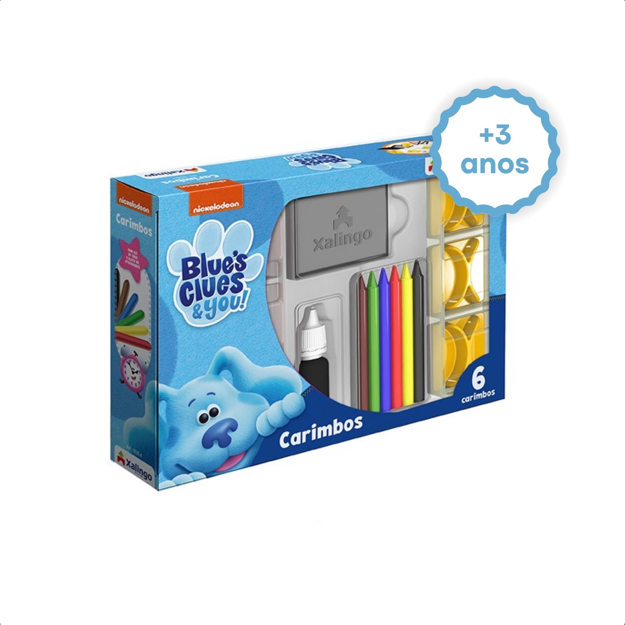 Brinquedo Conjunto de Carimbos e Atividades Blue's Clues Vários Personagens Xalingo - 55354