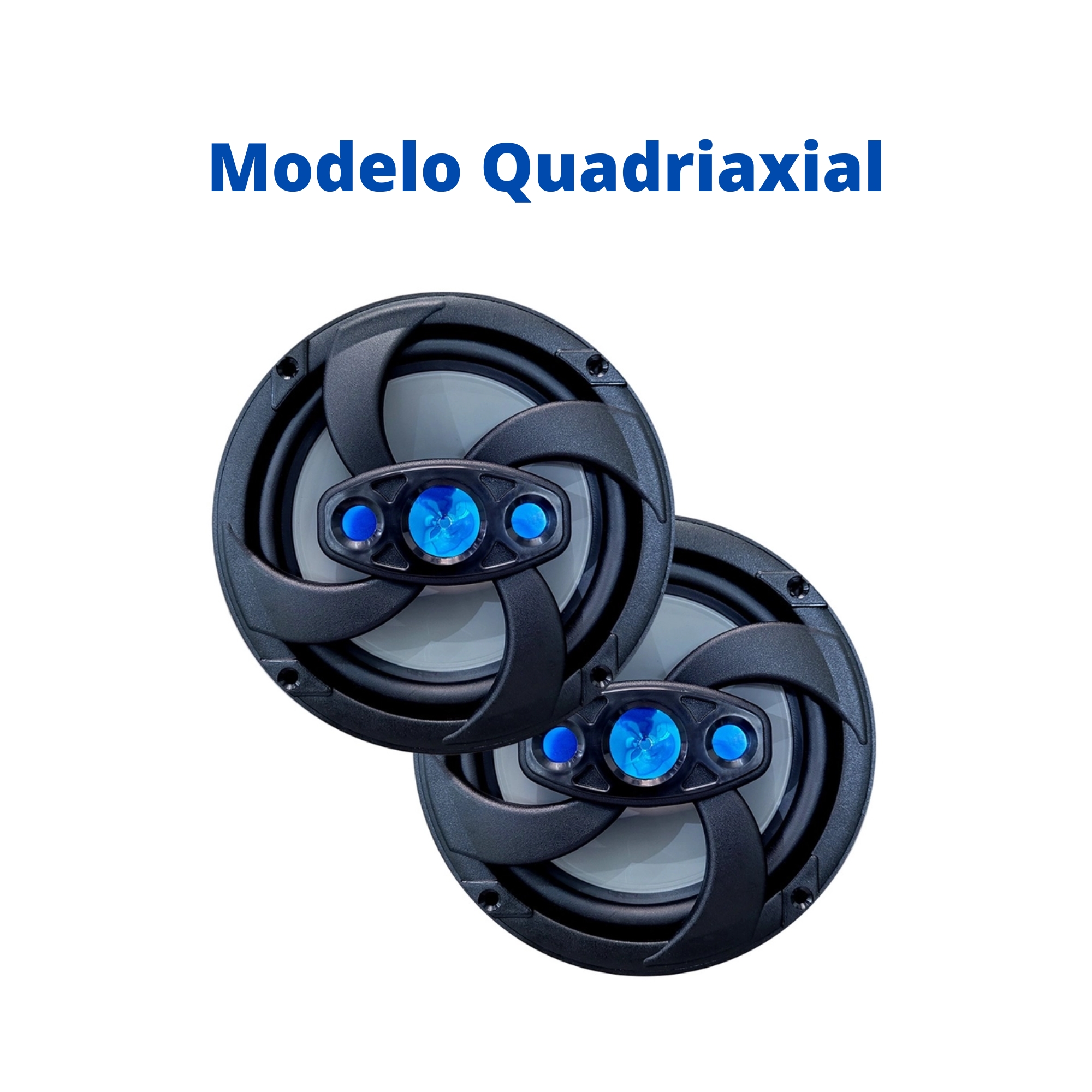 Par de Alto Falantes Marínizado Quadriaxial 200WRMS 4Ohms 6 Pol Preto e Azul TSR Orion - 2FM102064