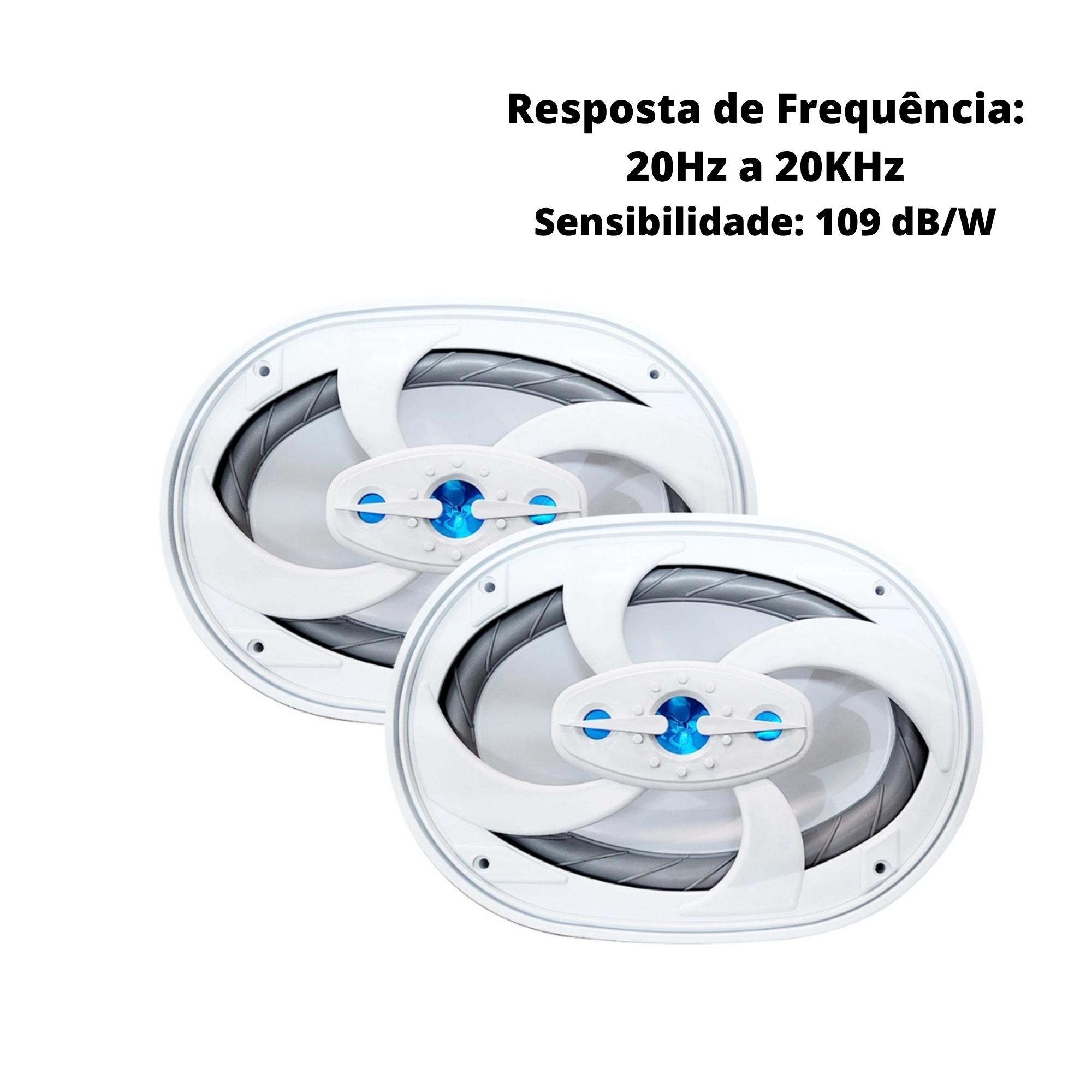 Alto Falantes Marinizados Quadriaxial 6x9 Pol 200W 4R Branco TSR Orion - 2FM100694