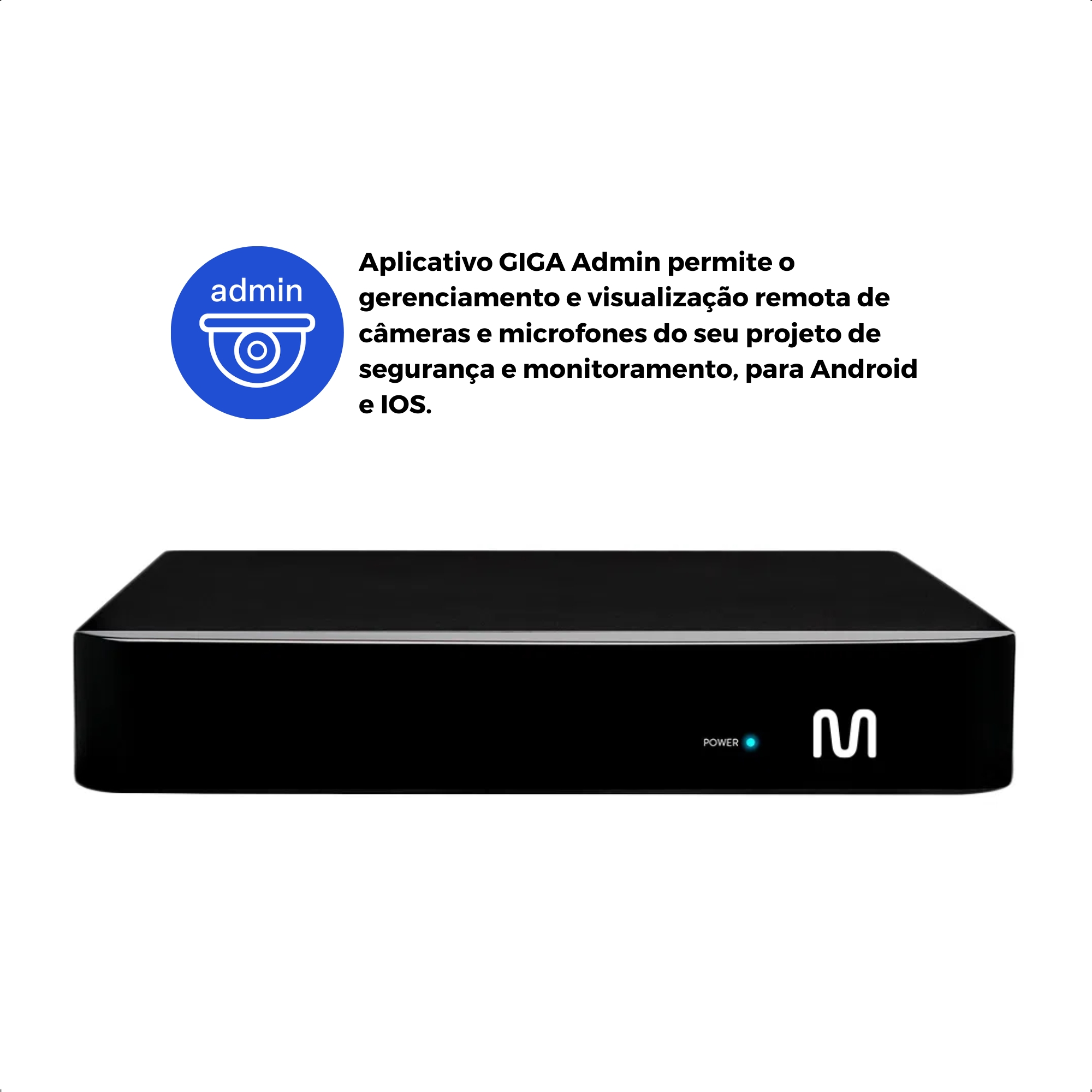 Gravador HVR 1080P Híbrido 16 Canais com Saída BNC M3 Suporta Câmera Analógica HD Full HD Câmera IP - Giga GS0488