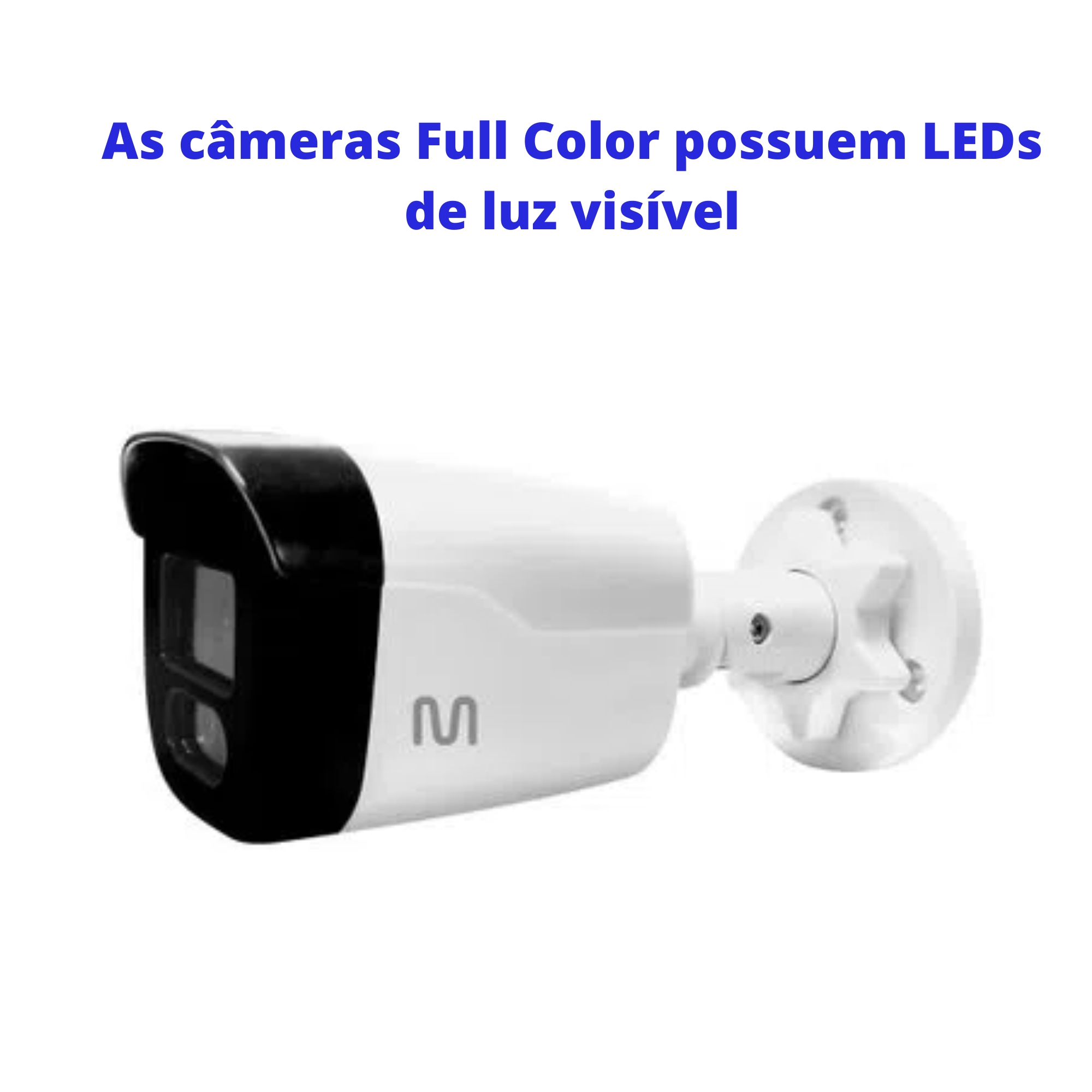 Câmera Bullet Plástica Full Color Smart LED Full HD 1080P Alcance 20m IP66 3,6mm Giga-GS0561