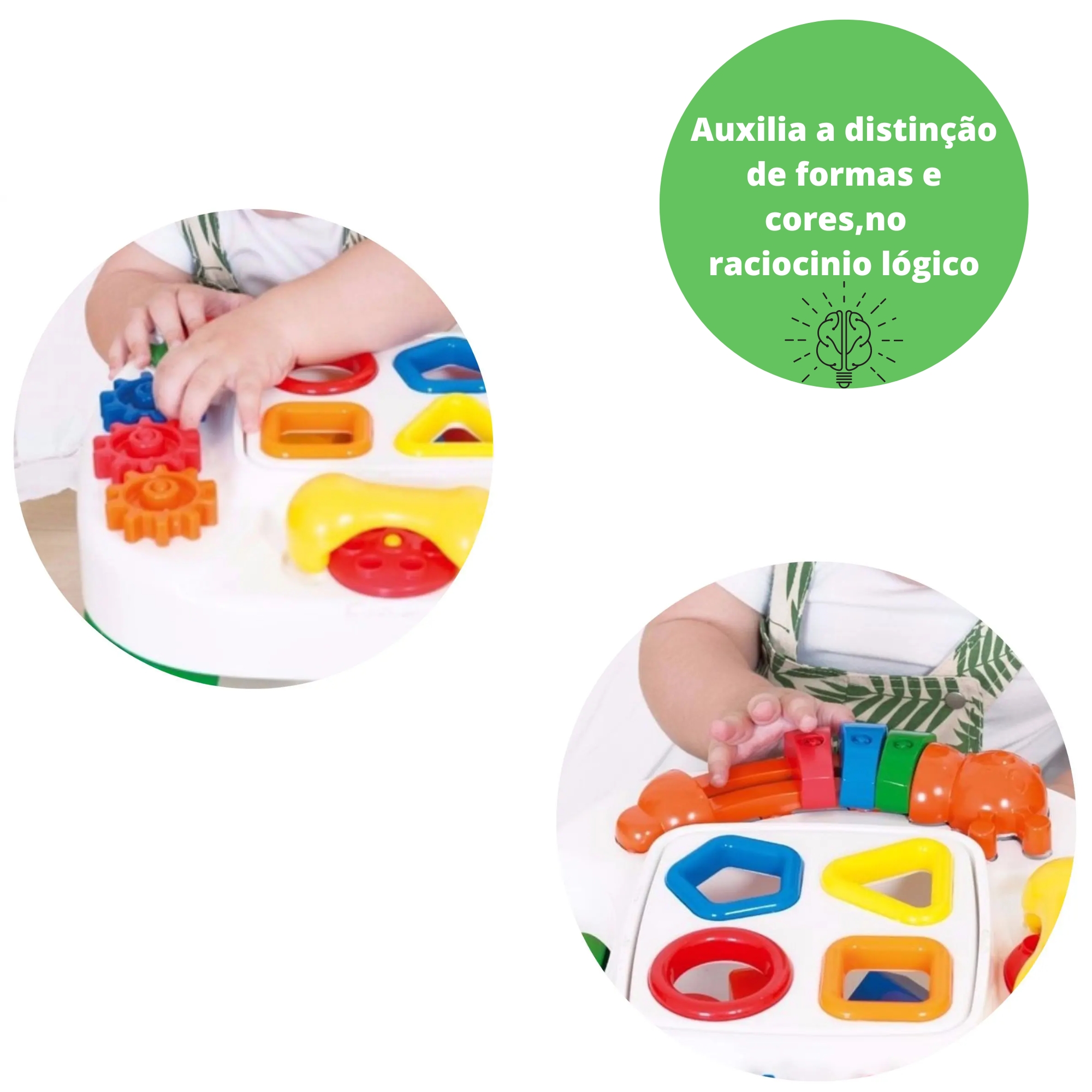 Brinquedo Mesinha Divertida Play Time 20,5cm de Altura c/ Blocos Didáticos Cotiplas - 1996
