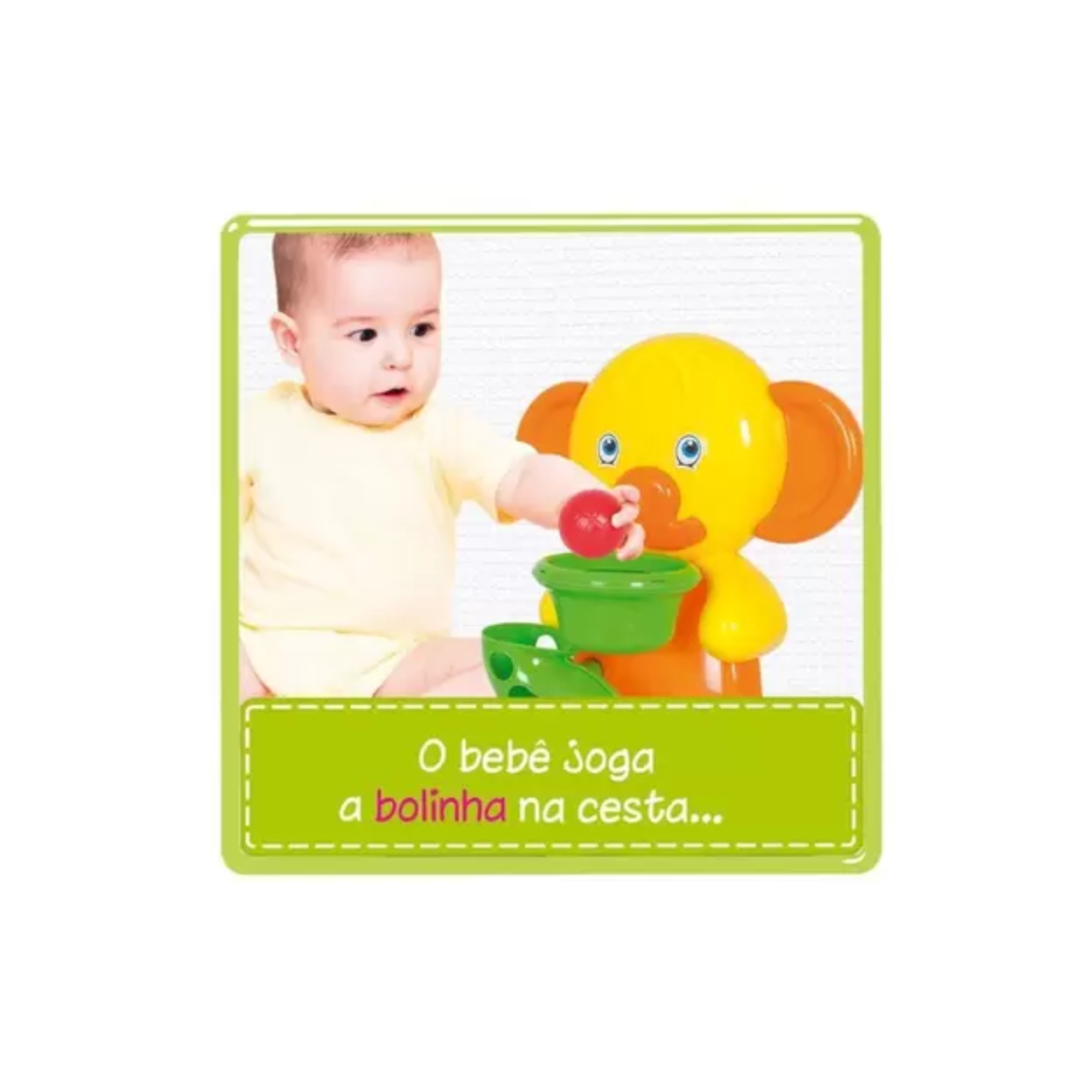 Brinquedo Play Time Basquete Elefante 35cm Plástico Cotiplas - 2126