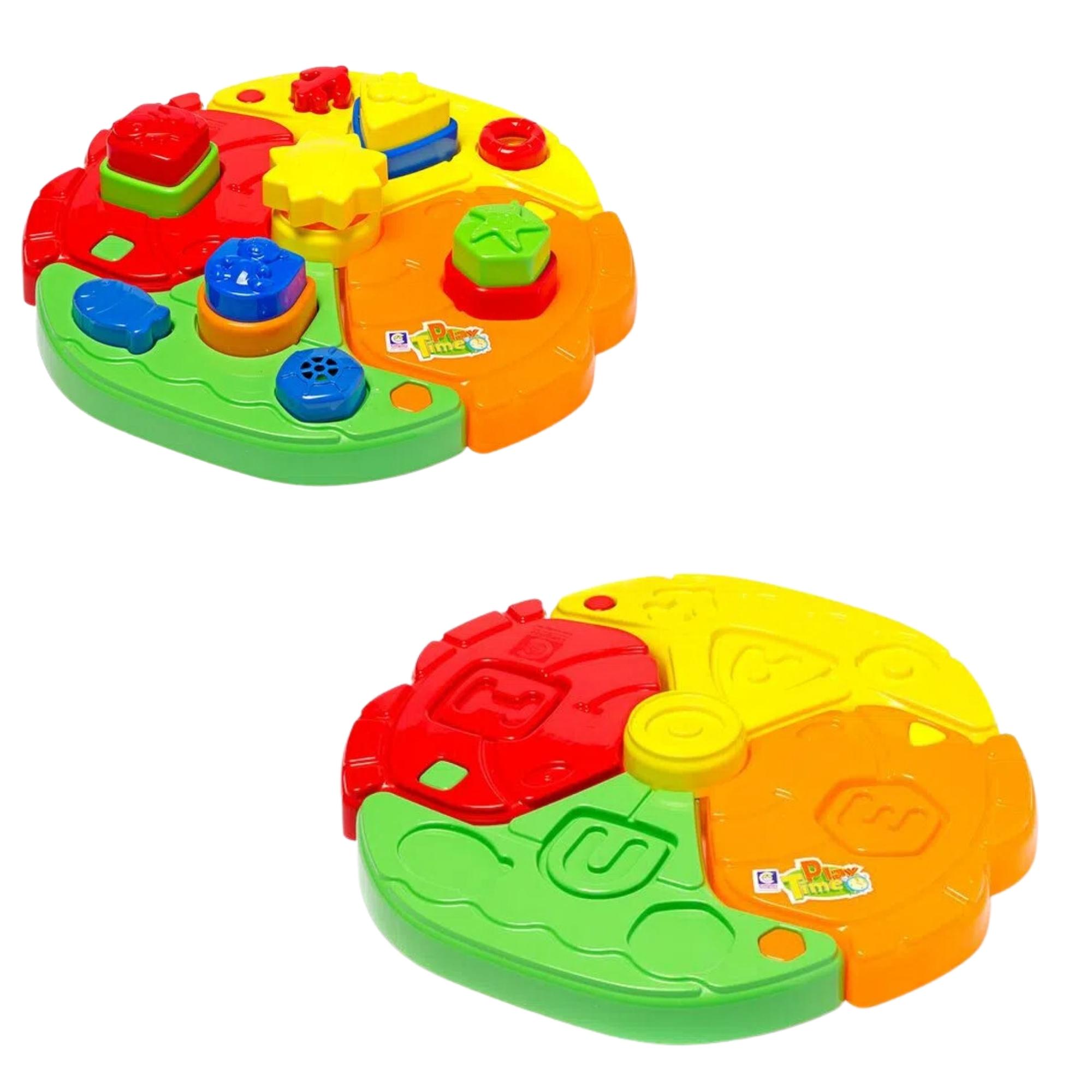 Brinquedo Play Time Quebra Cabeça Didático 19 Peças Coloridas com Desenhos Cotiplas - 2128