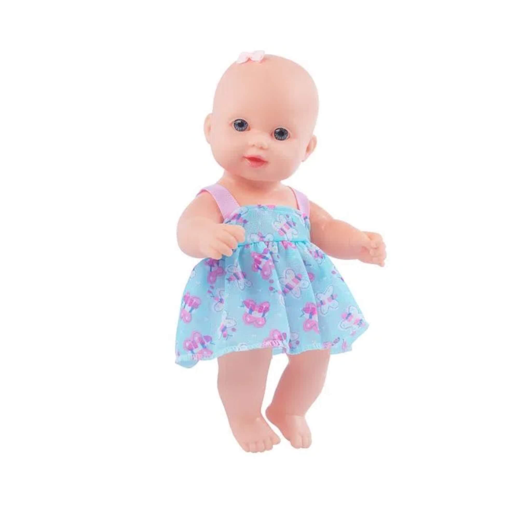 Boneca Coleção Baby Junior Fofinha 27cm em Vinil Cotiplas - 2195