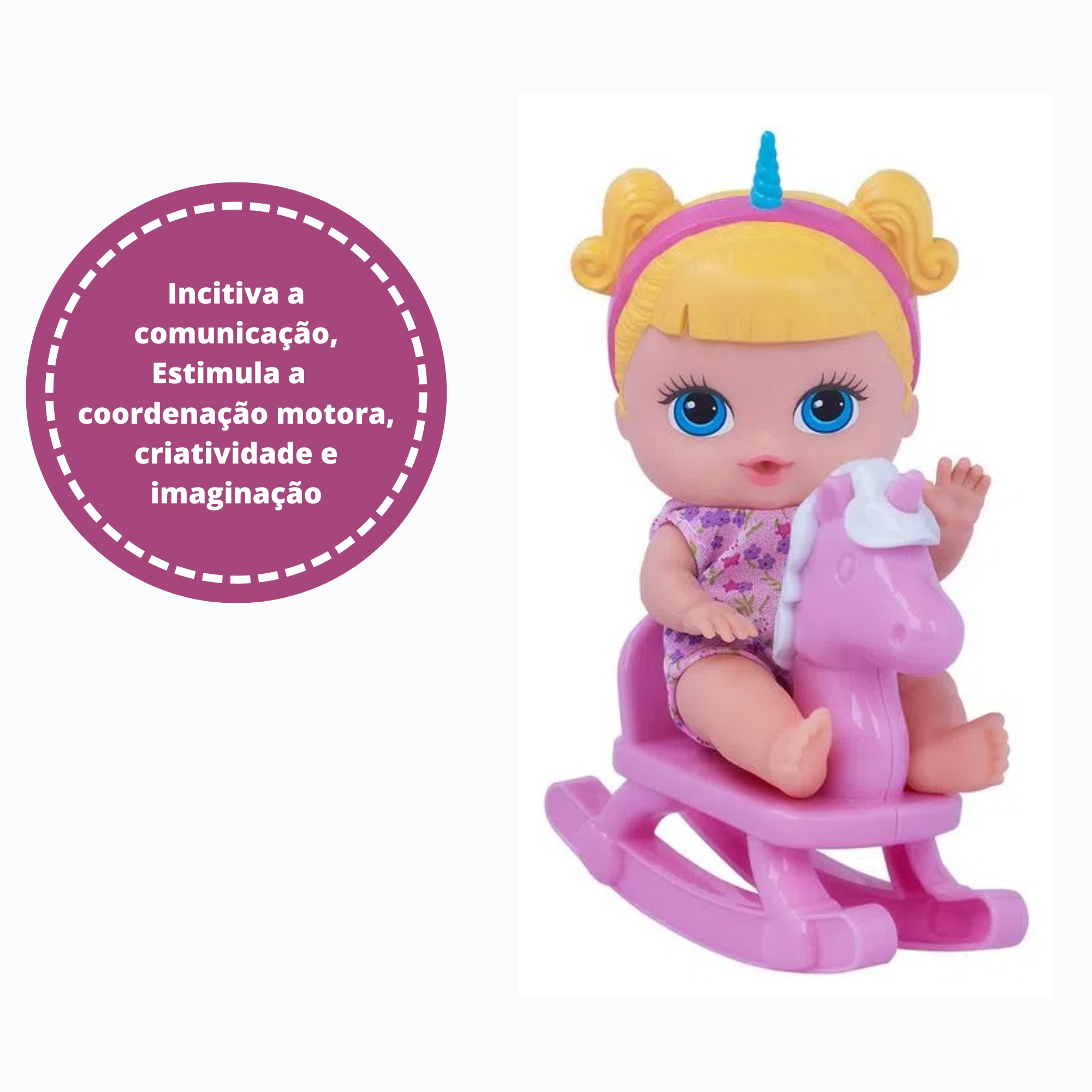 Brinquedo Boneca Lil Cutesies Sortido em Vinil 19cm com Chupetinha Cotiplas - 2313
