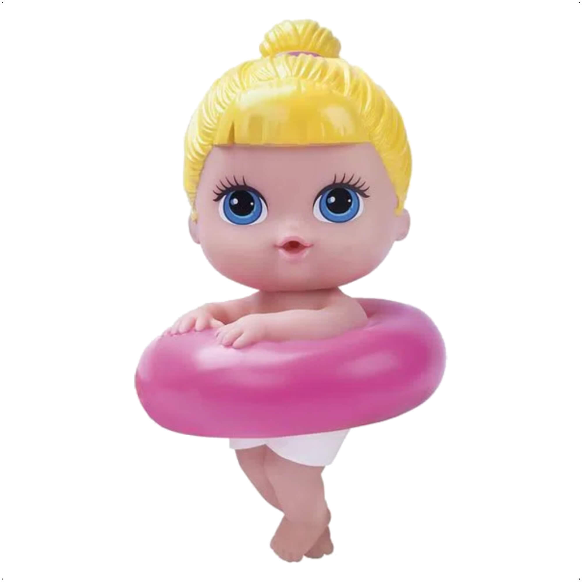 Brinquedo Boneca Lil Cutes Banho com Boia em Plástico Vinil 14cm Sortida e Unitária Cotiplas - 2325