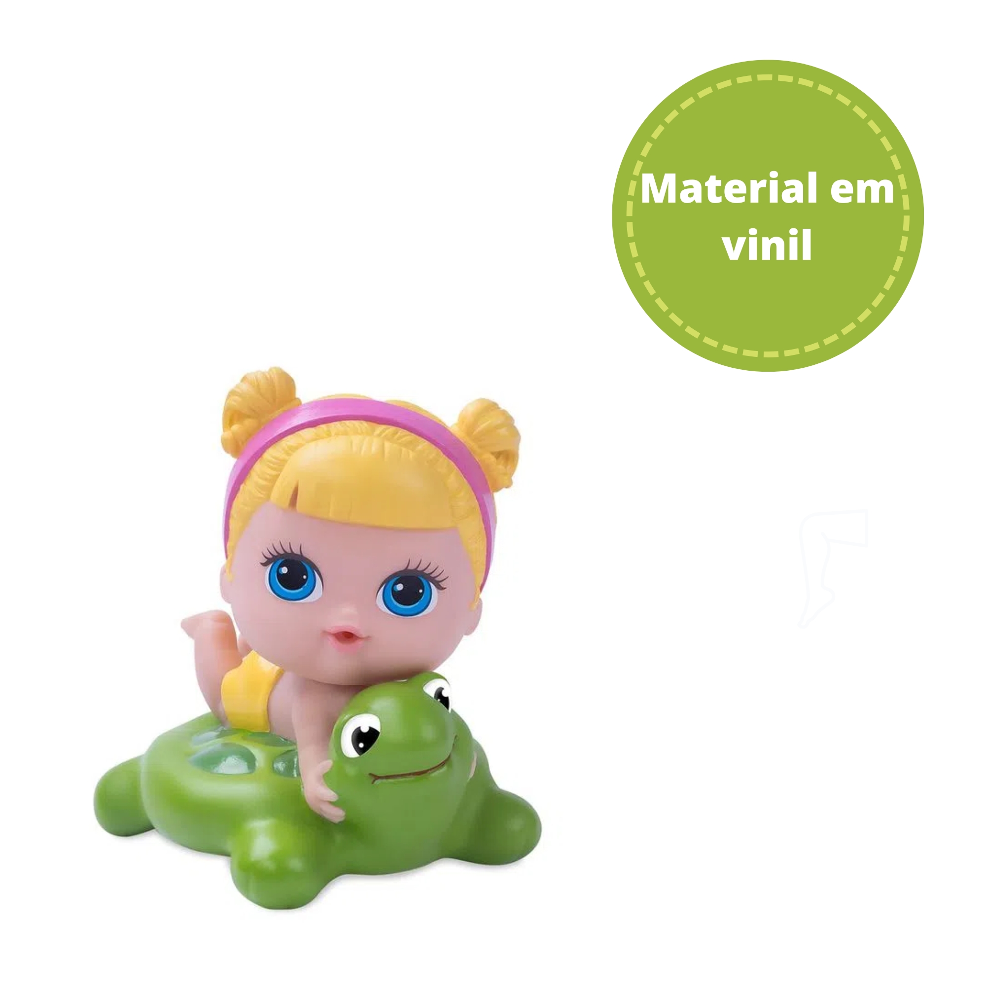 Brinquedo Boneca Lil Cutes Banho com Boia em Plástico Vinil 14cm Sortida e Unitária Cotiplas - 2325