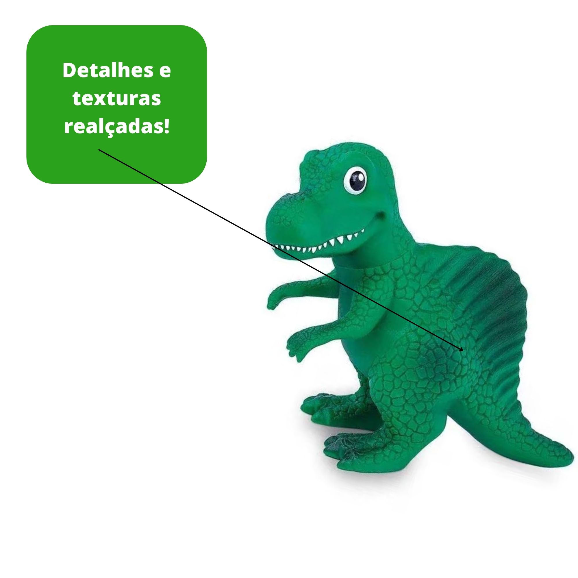 Brinquedo Dinossauro World Babys Espinossauro com Som de Dinossauro 19,5cm Verde Cotiplas - 2339