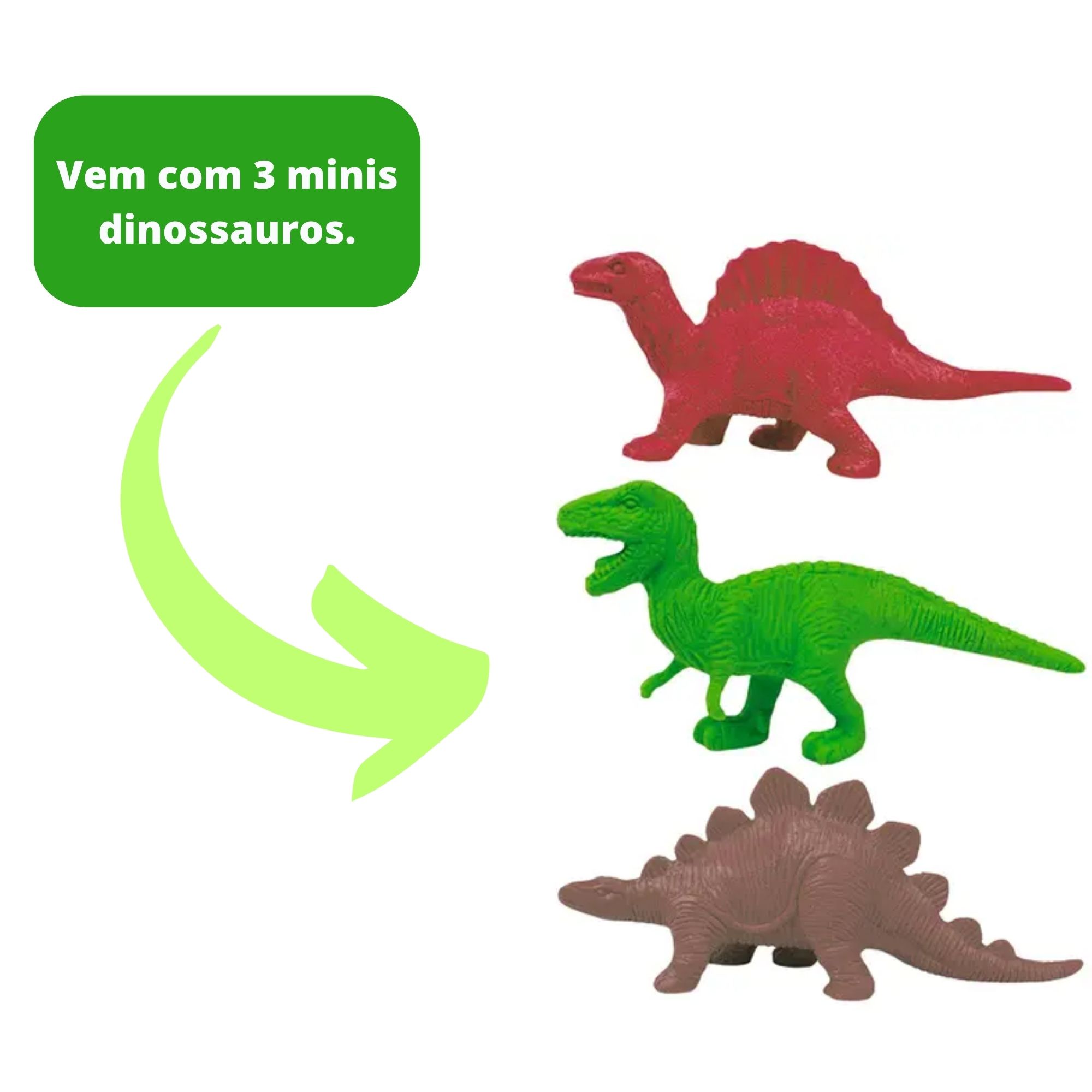 Brinquedo Dinossauro World Babys Espinossauro com Som de Dinossauro 19,5cm Verde Cotiplas - 2339