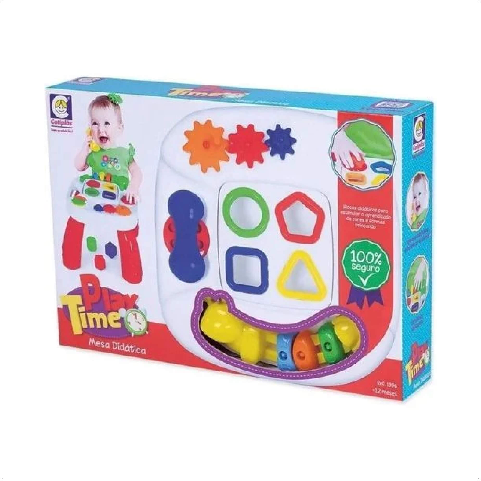 Brinquedo Mesinha Didática Infantil 21cm de Altura com Blocos Interativos Cotiplas - 2390