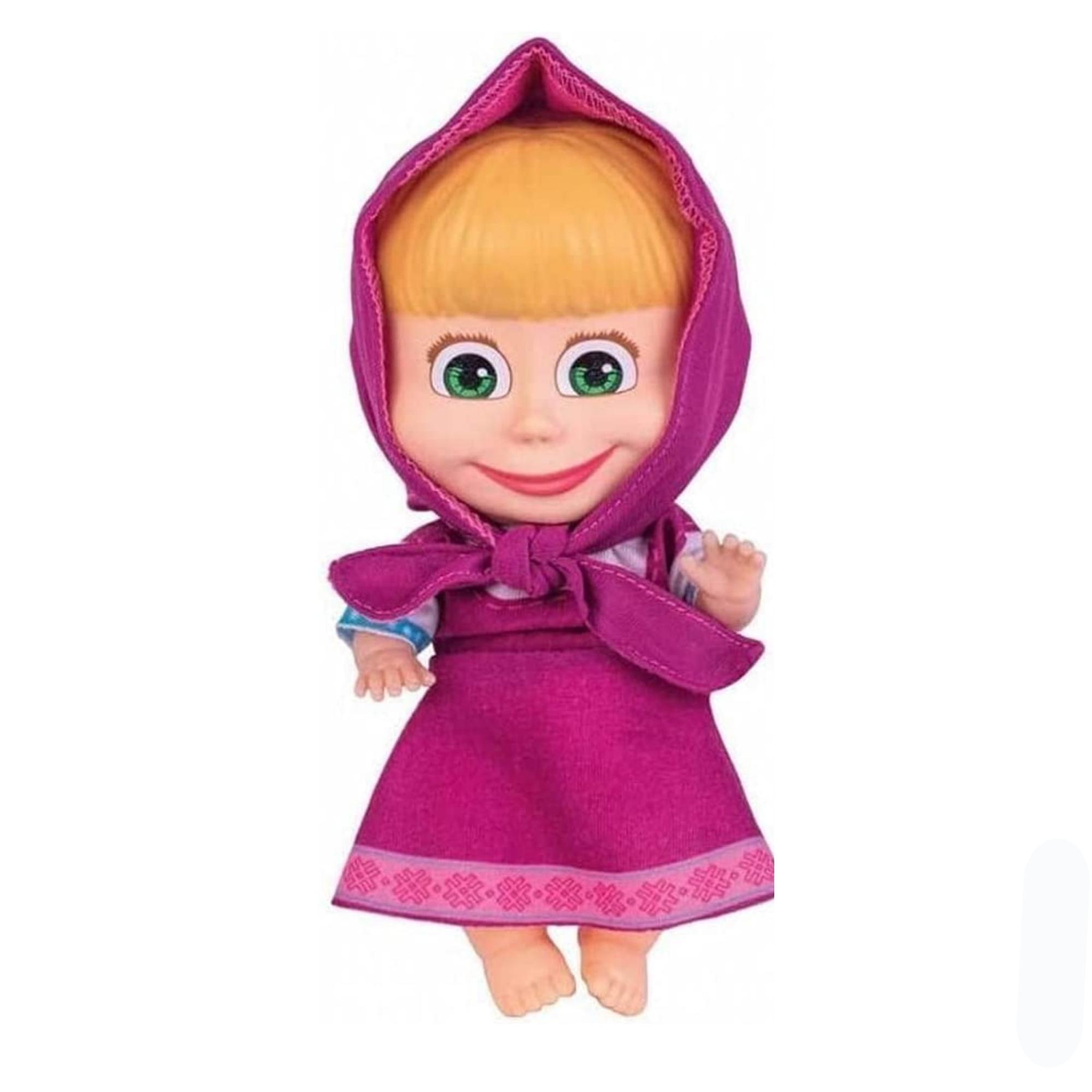 Brinquedo Boneca Masha 18cm Plástico Vinil Roupinha/Capuz Articulada Braços/Pernas Cotiplas -2465