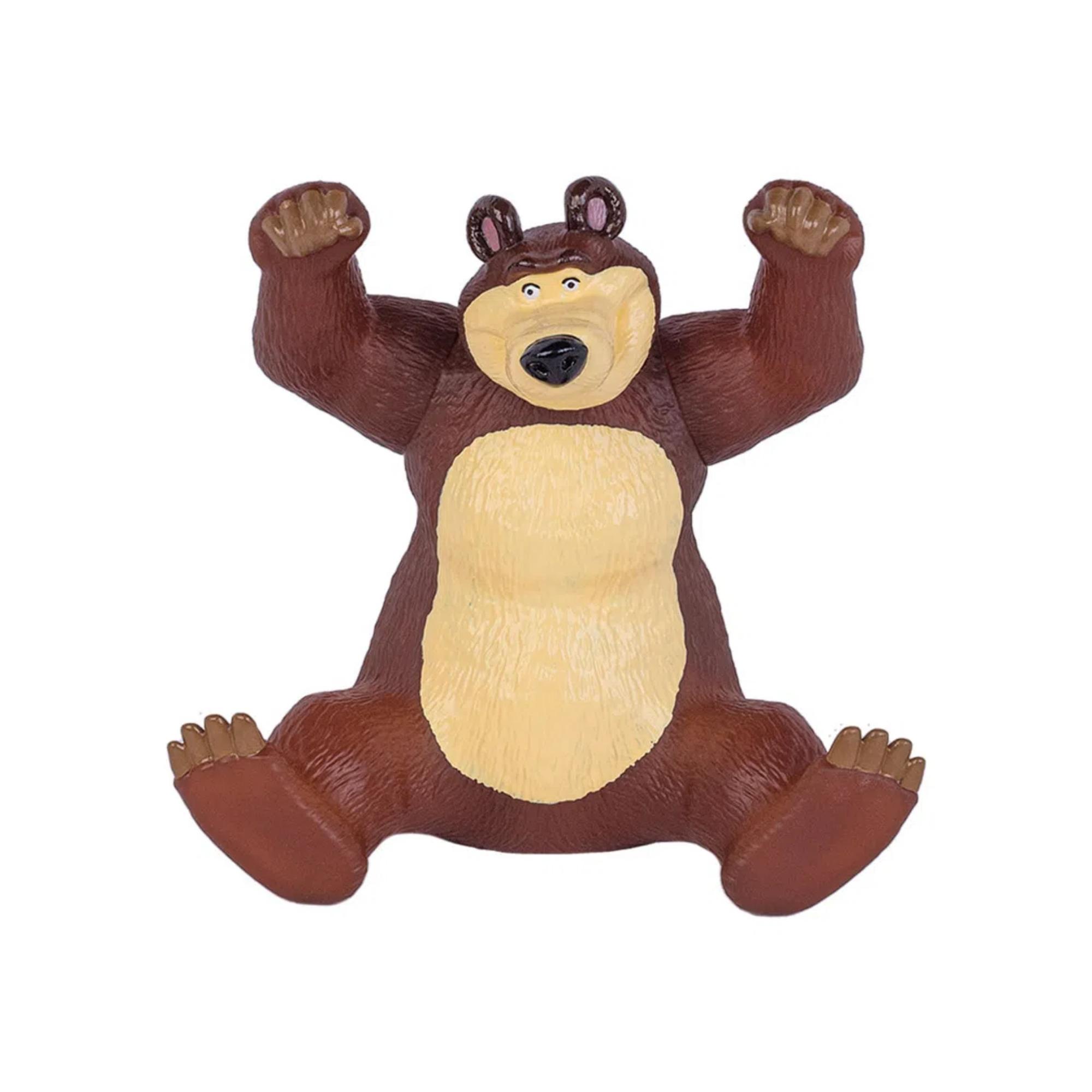 Brinquedo Boneco Urso da Masha em Plástico Vinil 18 cm Serve como Suporte Celular Cotiplas - 2466