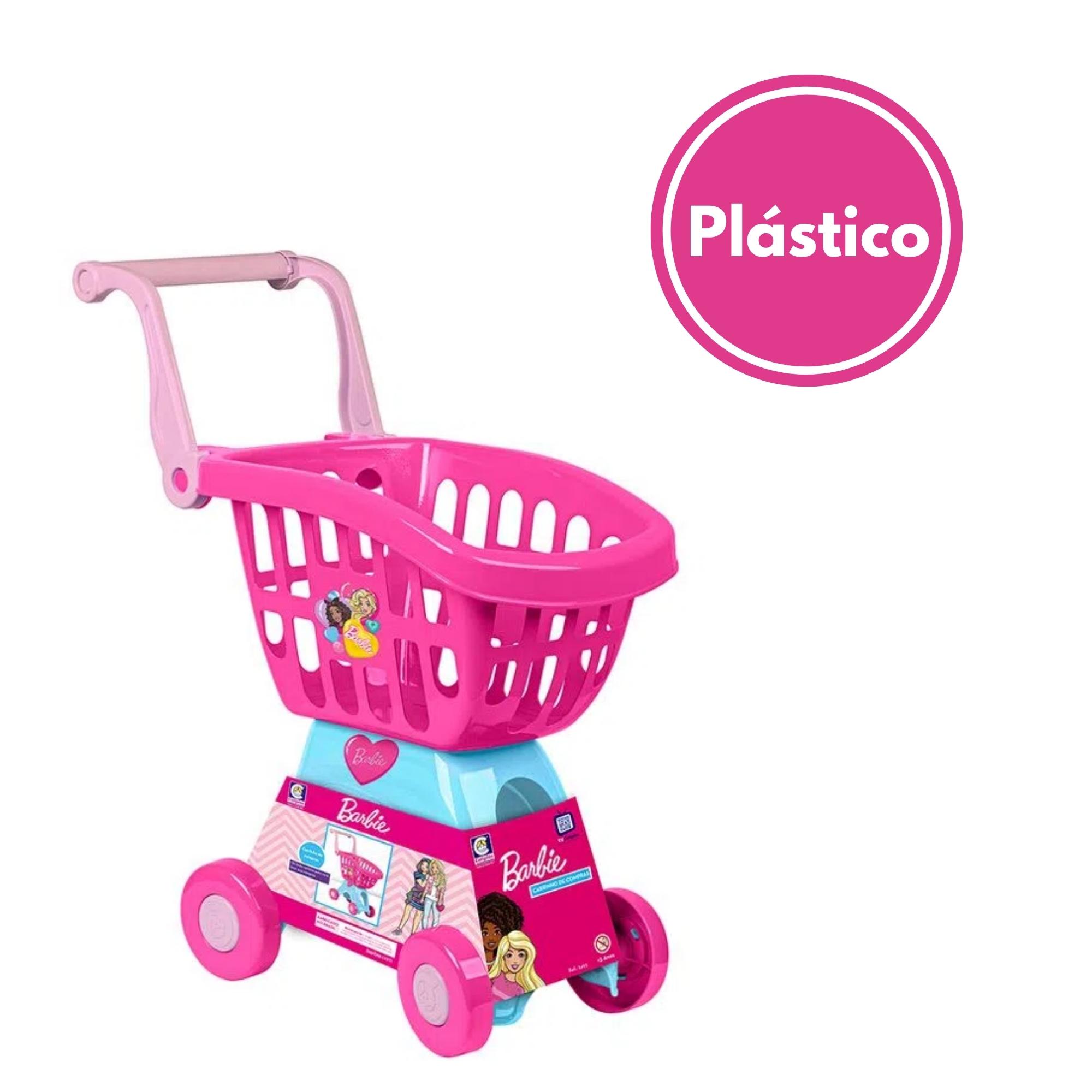 Brinquedo Carrinho de Compras Barbie Chef 50cm Brincando de ir ao Mercado e Feira Cotiplas 2493