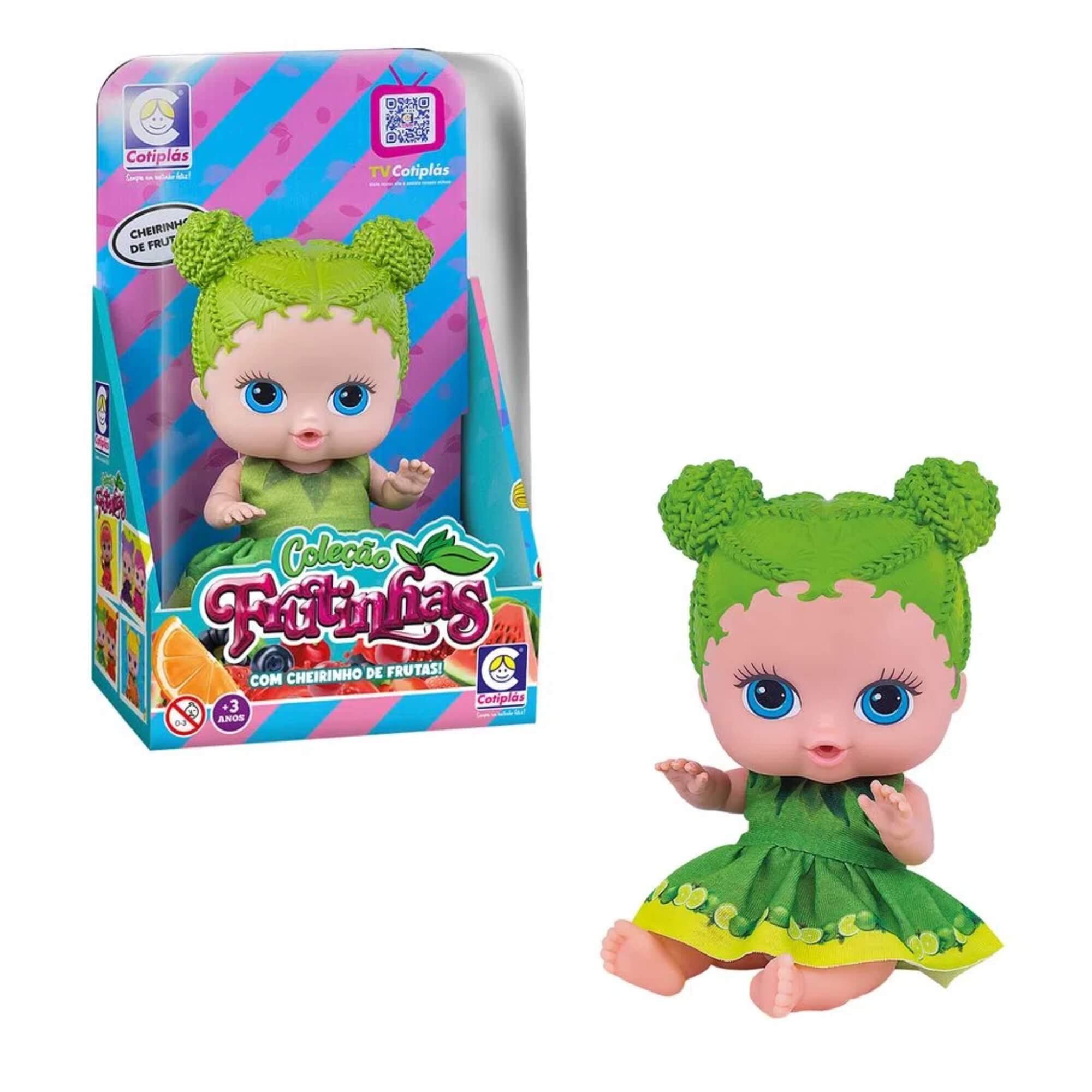 Brinquedos Boneca Coleção Frutinhas Limão Cheirinho Frutas Plástico Vinil 19cm Cotiplas-2512