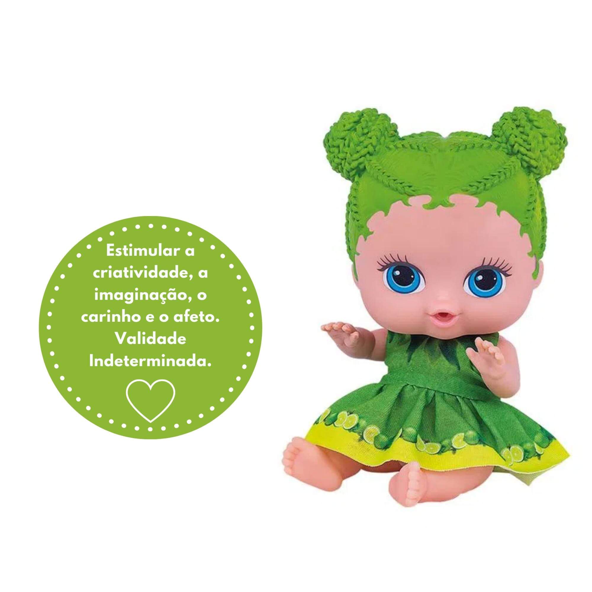 Brinquedos Boneca Coleção Frutinhas Limão Cheirinho Frutas Plástico Vinil 19cm Cotiplas-2512