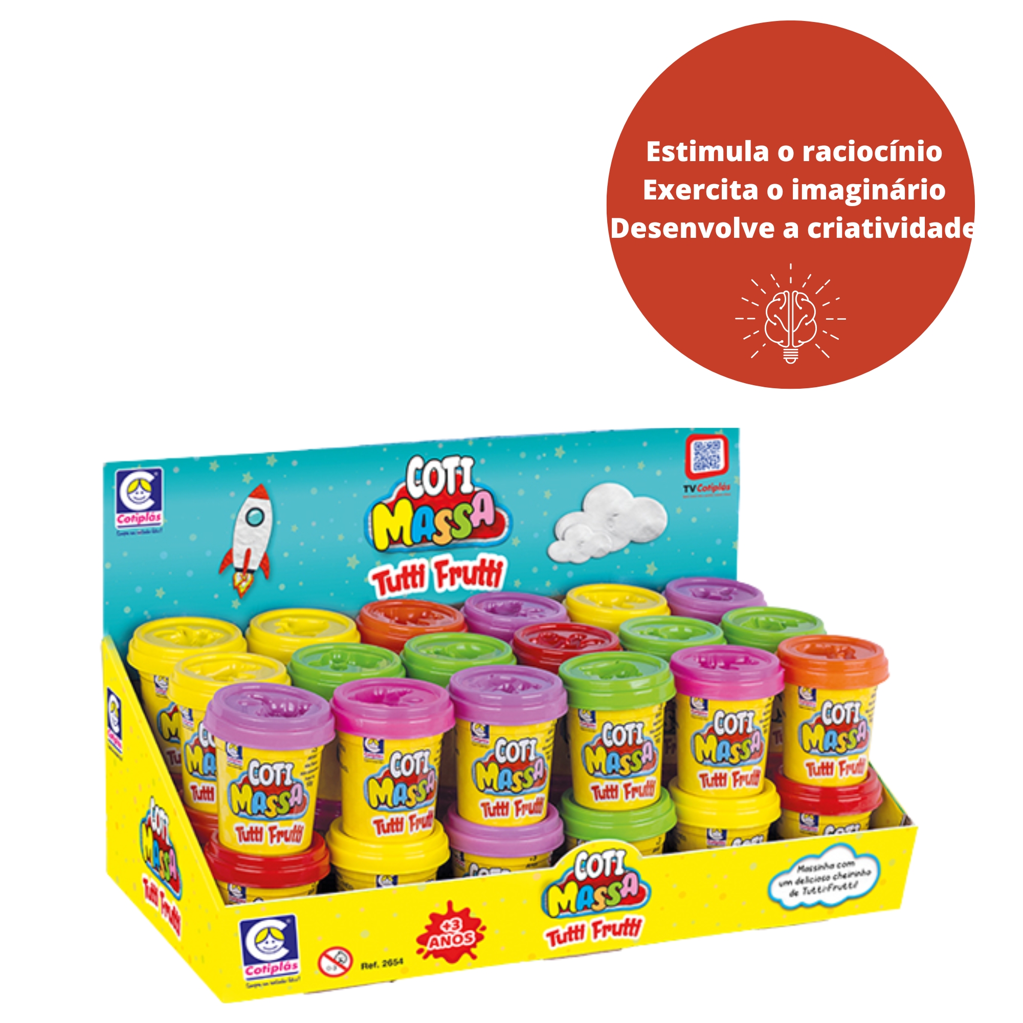 Brinquedo Massinha Coti Massa Tutti Frutti Cotiplas - 2602 (Unitário)