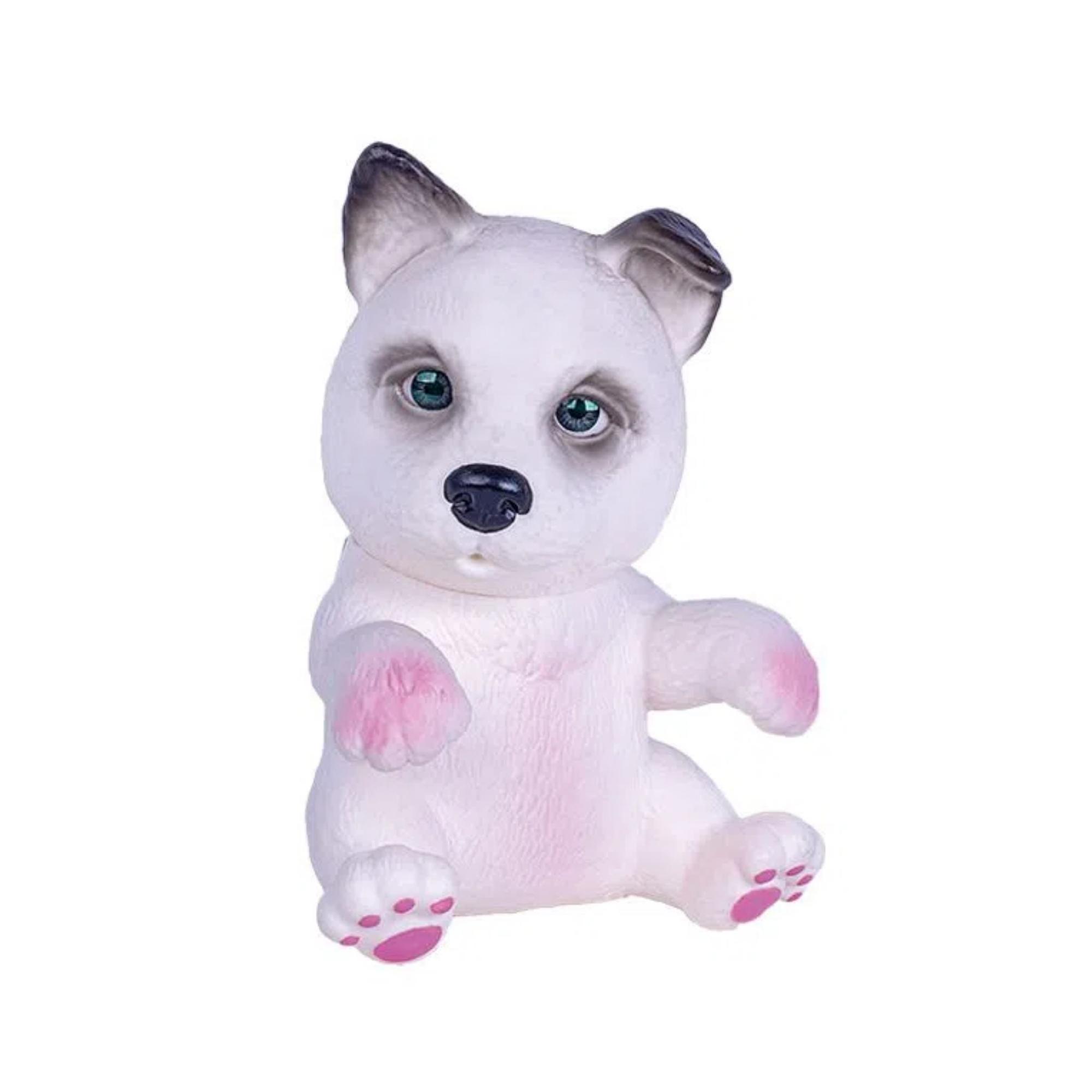 Brinquedo Cachorrinho Filhote Pet Love Husky 11cm Plástico Vinil 3+ anos Cotiplas - 2668