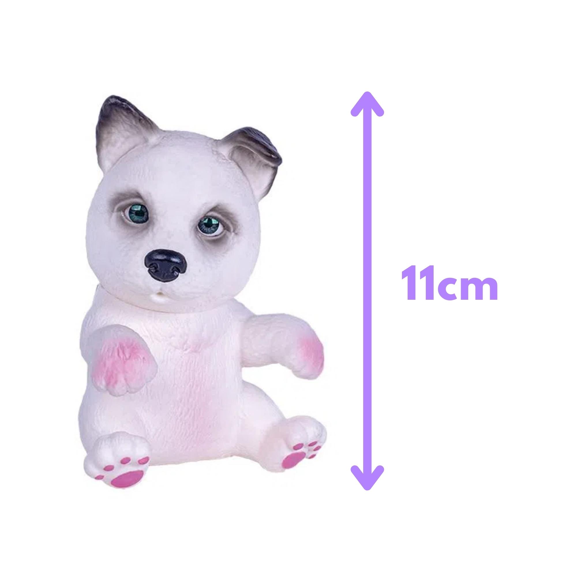 Brinquedo Cachorrinho Filhote Pet Love Husky 11cm Plástico Vinil 3+ anos Cotiplas - 2668