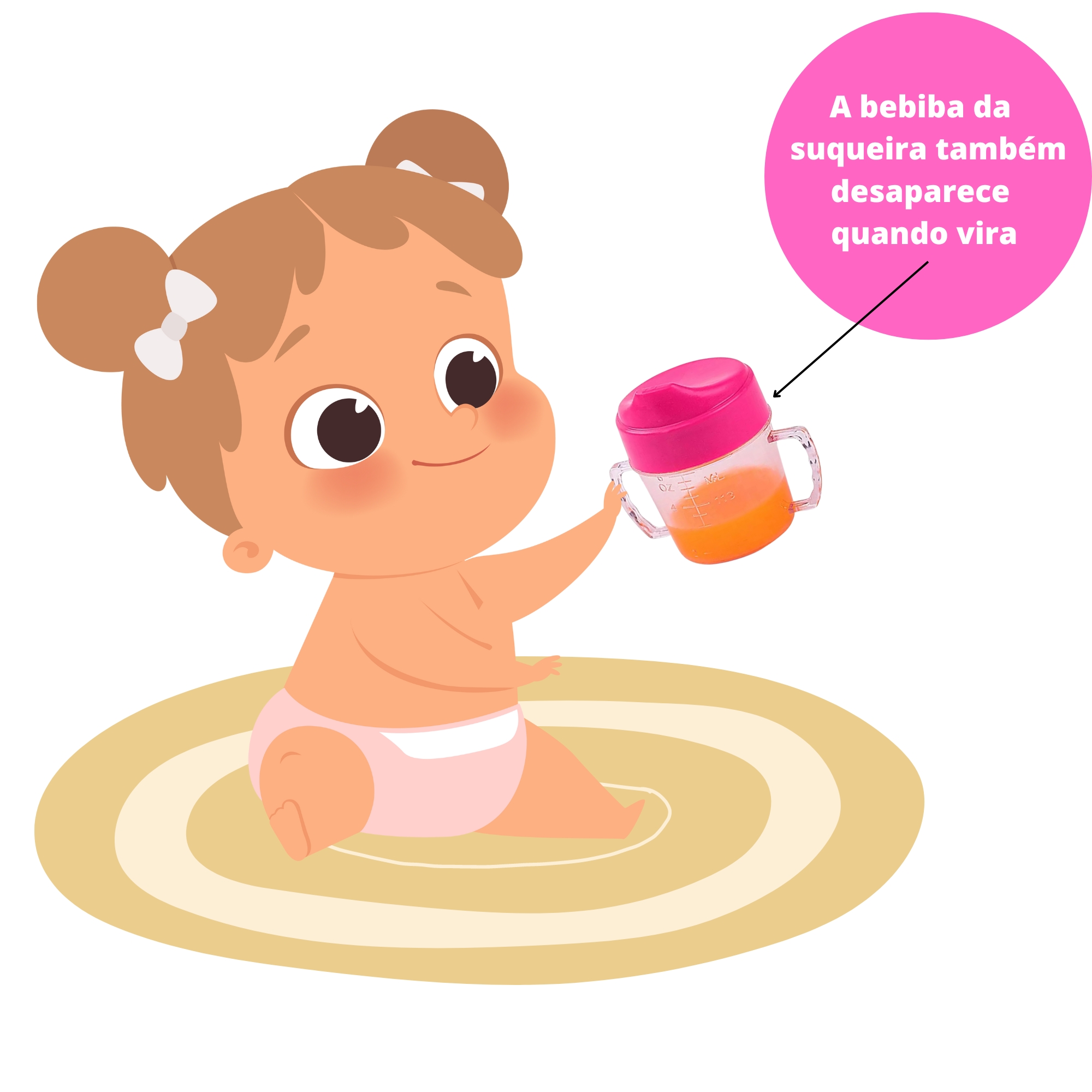 Brinquedo Soffy Babby Kit Alimentação com Mamadeira / Chupeta e Suquinho Cotiplas - 2673