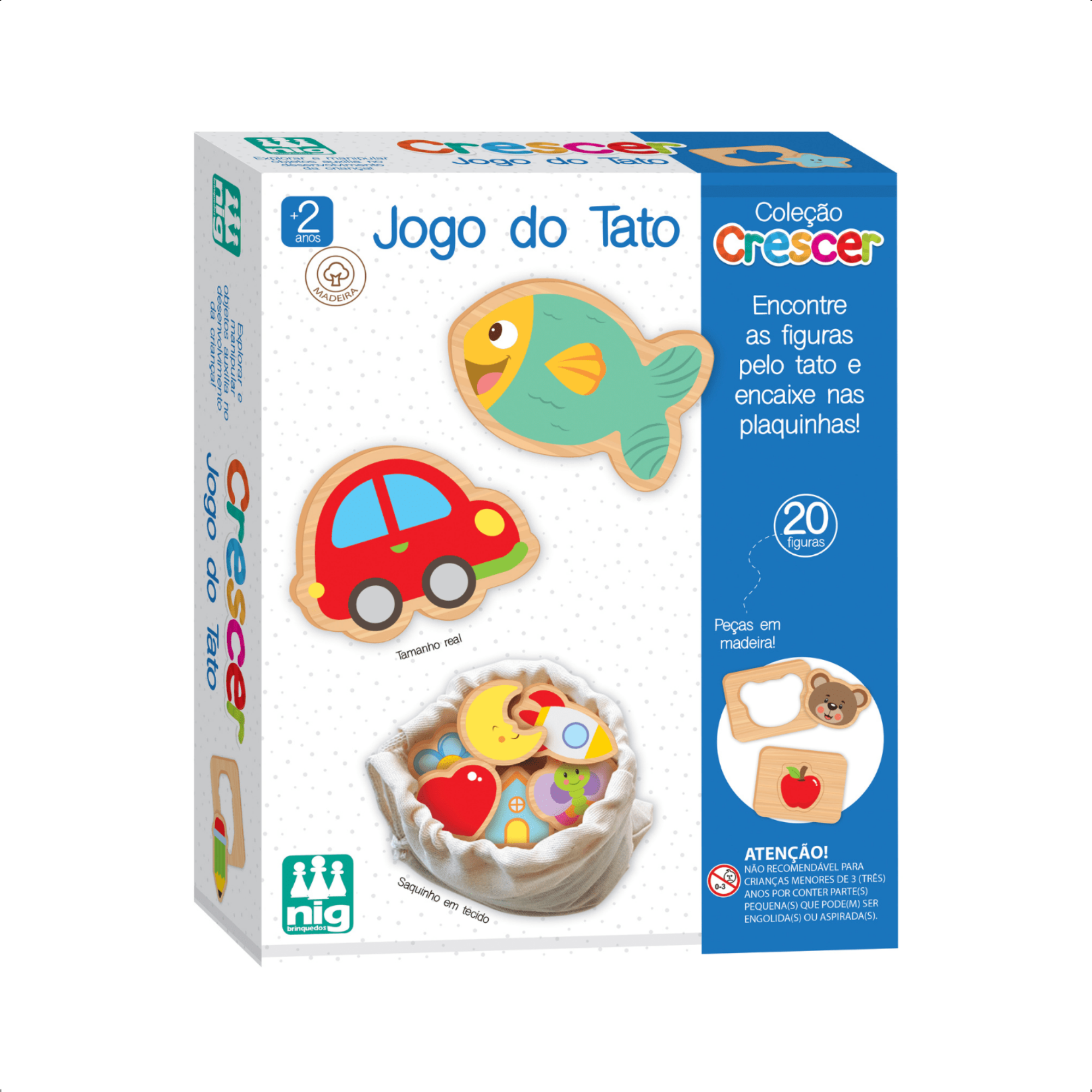 Jogo Infantil do Tato Crescer Encaixa Peças Criatividade Coordenação Motora Memória Nig - 0459