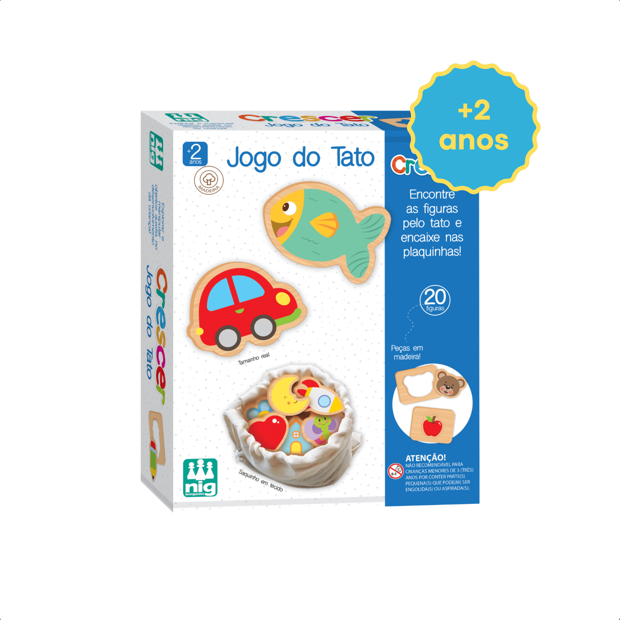 Jogo Infantil do Tato Crescer Encaixa Peças Criatividade Coordenação Motora Memória Nig - 0459